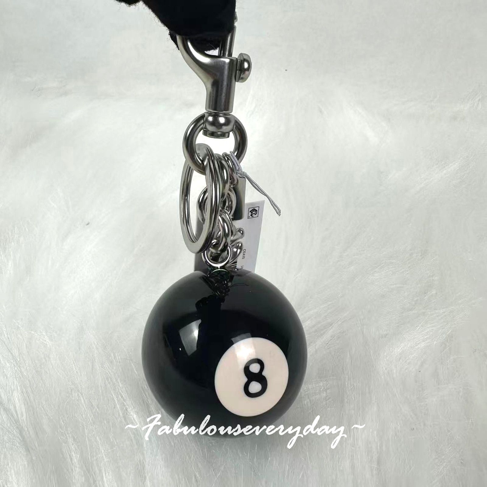 Coach Coach Eight Ball Bag Charm Keychain Keyring CEA15 NWT Size ONE SIZE - 1 Thumbnail