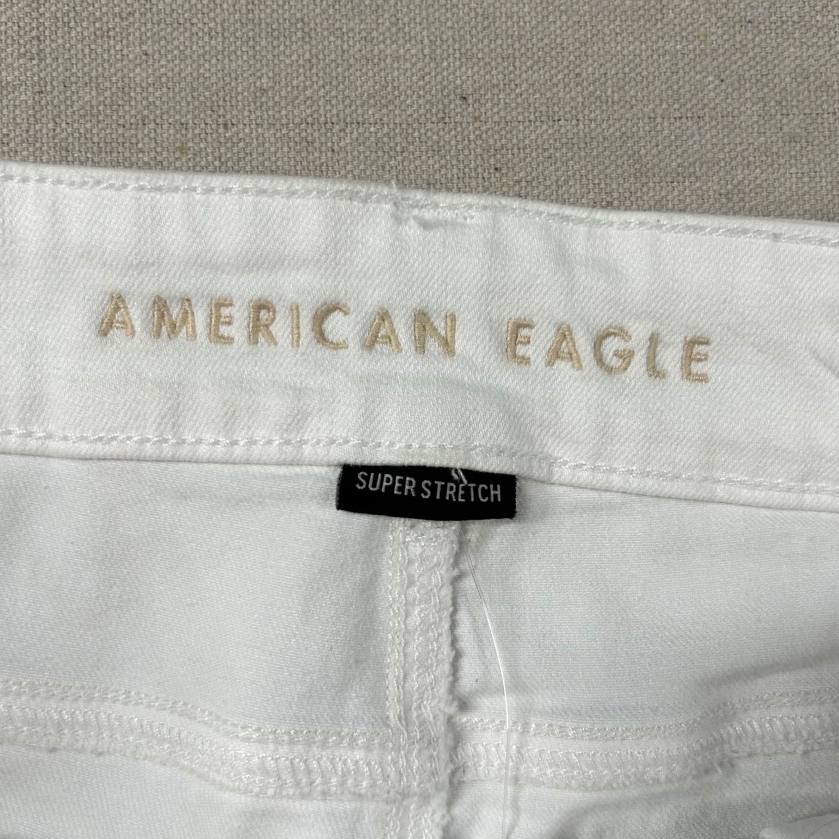 American Eagle Outfitters American Eagle Womens 20 Reg Hi-Rise Artist Flare Bell Bottom Jeans Disco White Size 26" / US 2 / IT 38 - 4 Thumbnail
