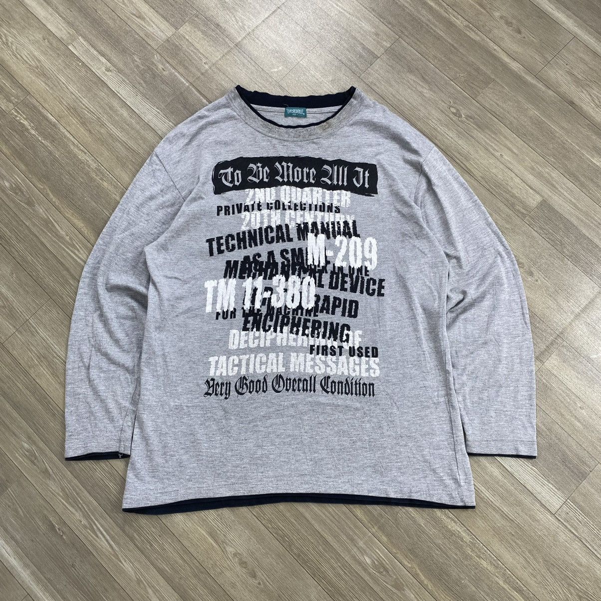 In The Attic 2000s Power Life Poem Grunge Cross Goa Punk Long Sleeve Y2K Size US L / EU 52-54 / 3 - 1 Thumbnail