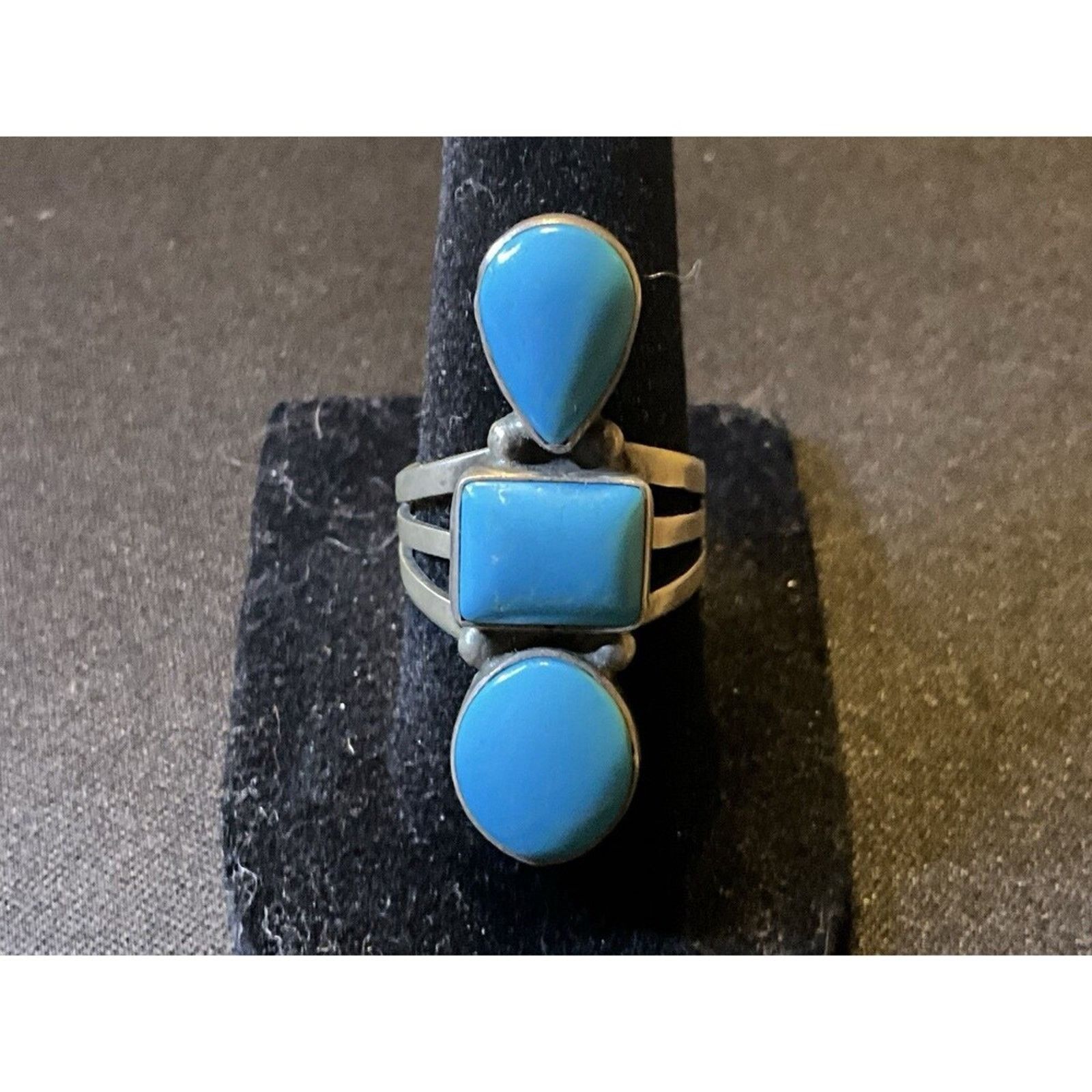 Other Sterling 925 Trio Turquoise Navajo Ring Size 7 Size ONE SIZE - 2 Thumbnail