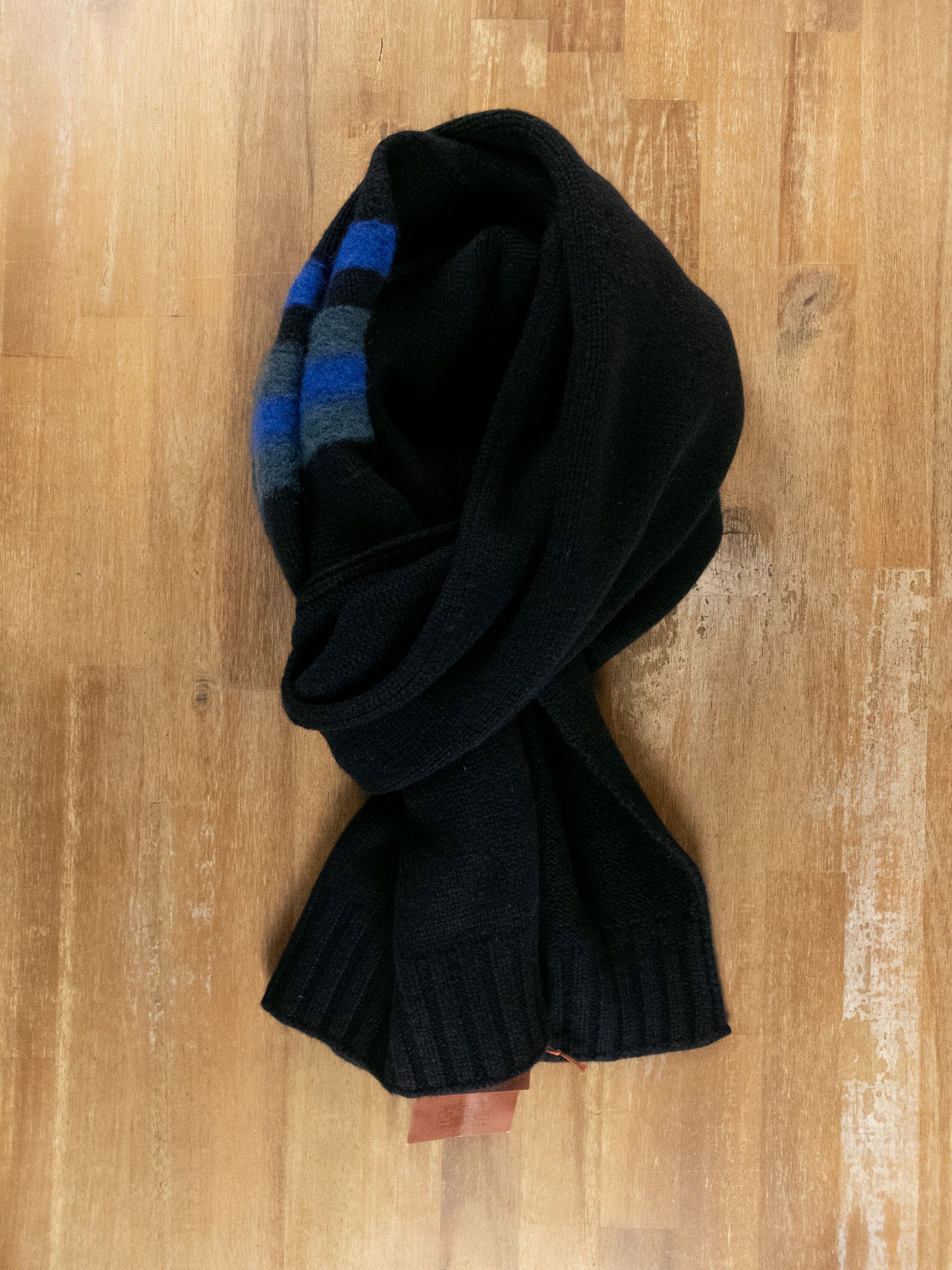 Loro Piana LORO PIANA Cellerina dark navy blue cashmere scarf knitted Size ONE SIZE - 9 Thumbnail