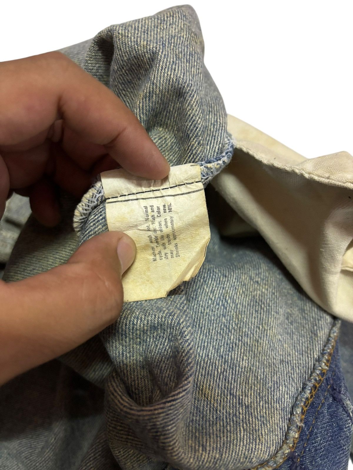 Levi's Vtg 70s Levis 501 Raw Mud Wash Distressed Jeans Size US 31 - 9 Thumbnail