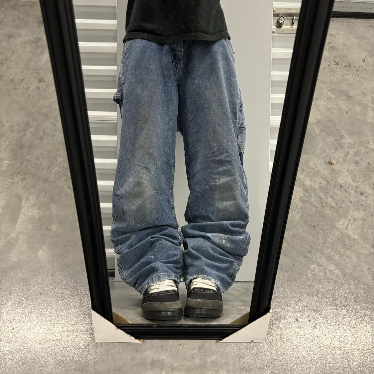 Japanese Brand × Vintage Crazy Vintage Y2K/2000s Grunge Medium Wash Skater Carpenter Denim Jeans! Size US 34 / EU 50 - 1 Thumbnail