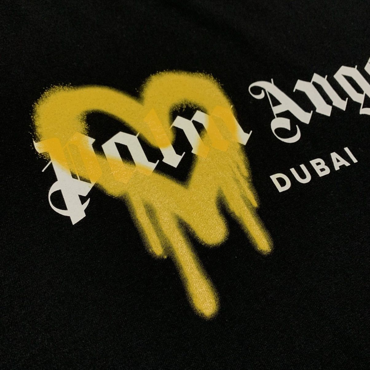 Represent Clo. Palm Angels Small Dubai Sprayed Heart Black Tee Size US S / EU 44-46 / 1 - 4 Thumbnail