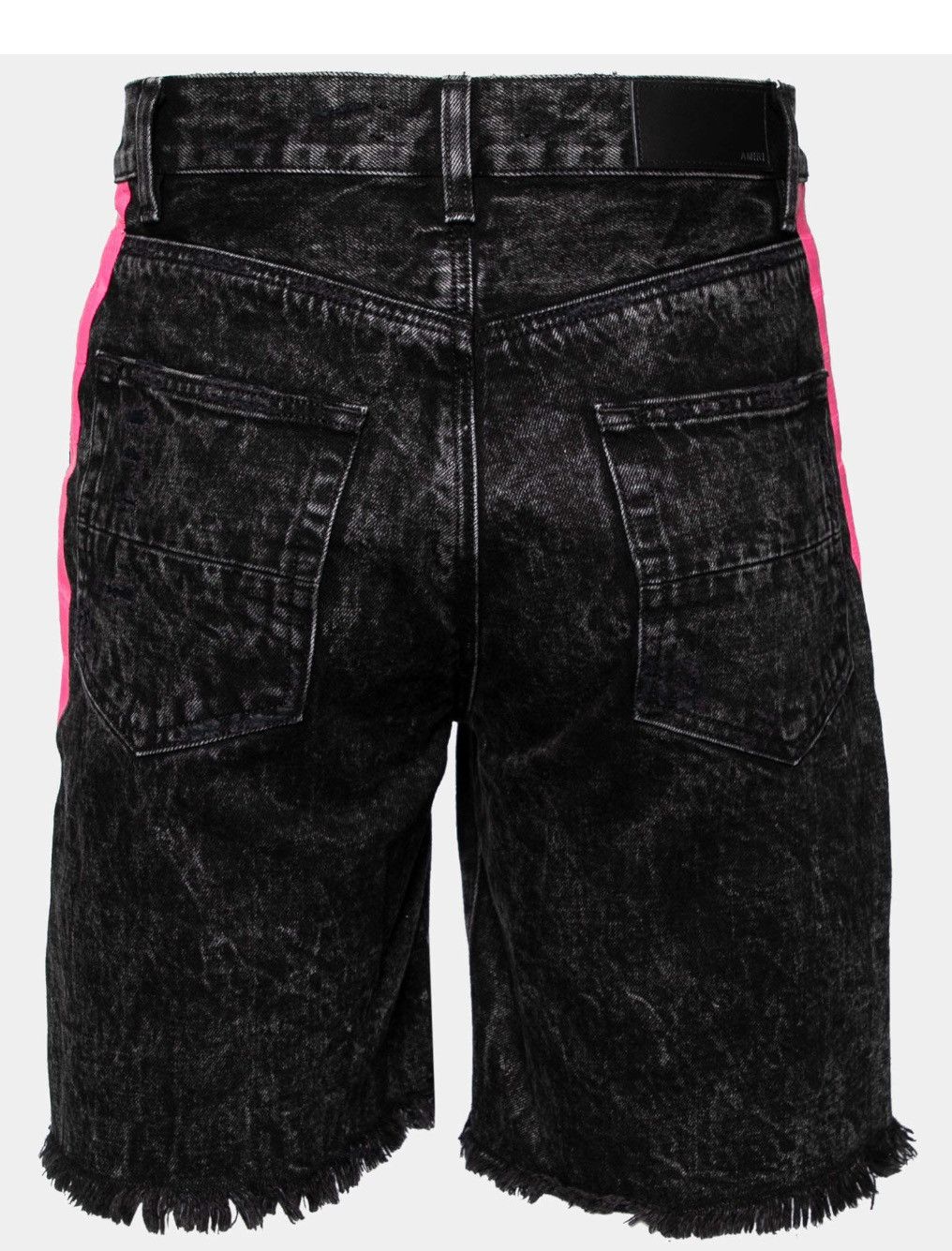 Amiri Amiri Black Distressed Contrast Stripe Printed Denim Shorts Size US 30 / EU 46 - 2 Thumbnail