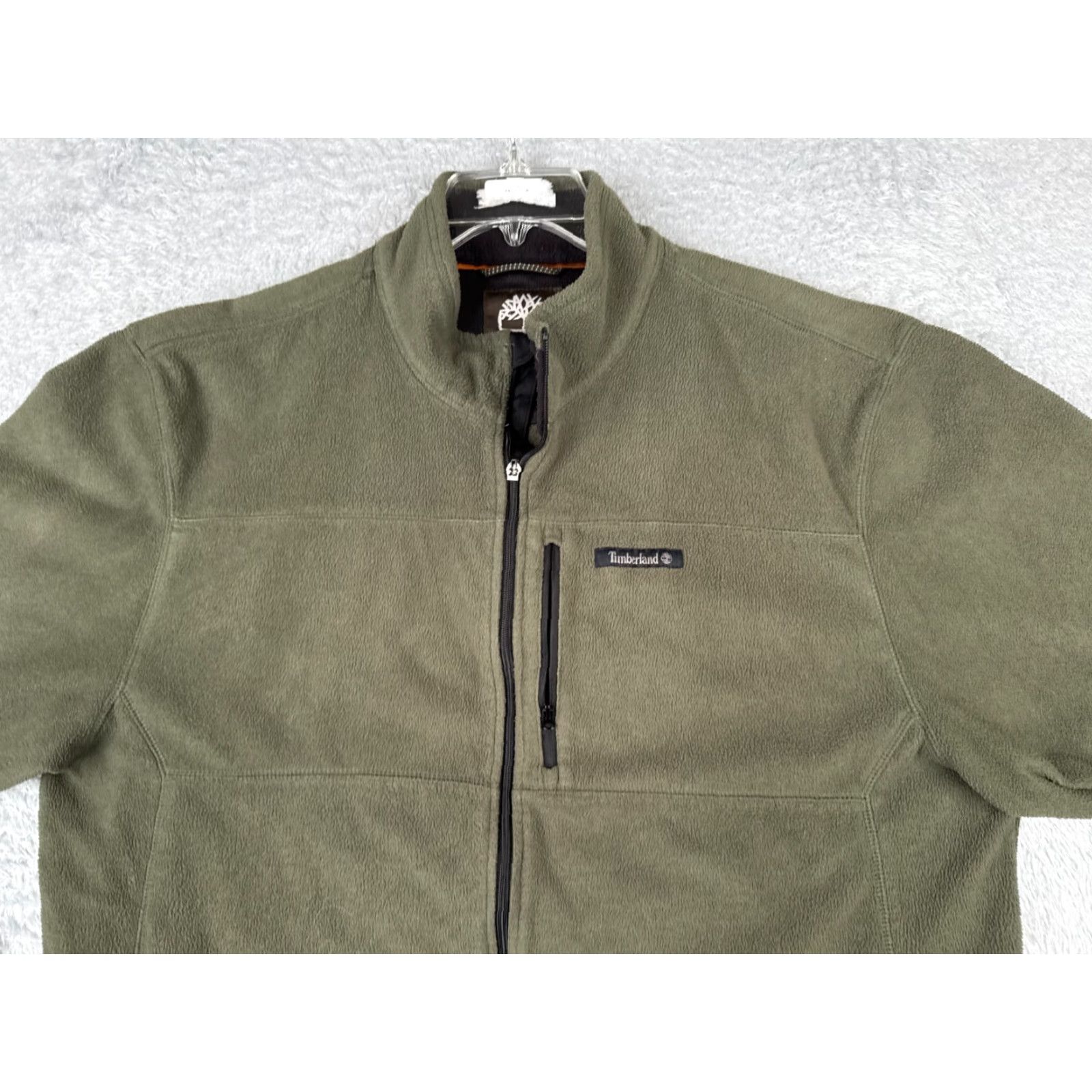 Timberland Timberland Jacket Men 2XL Green Full Zip Mock Neck 100% Polyester Windbreaker Lined Pocket Logo 80s? Size US XXL / EU 58 / 5 - 4 Thumbnail