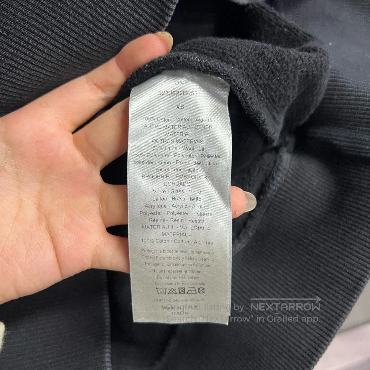 Dior Dior Round-neck casual long-sleeved hoodie| Size XS / US 0-2 / IT 36-38 - 4 Thumbnail