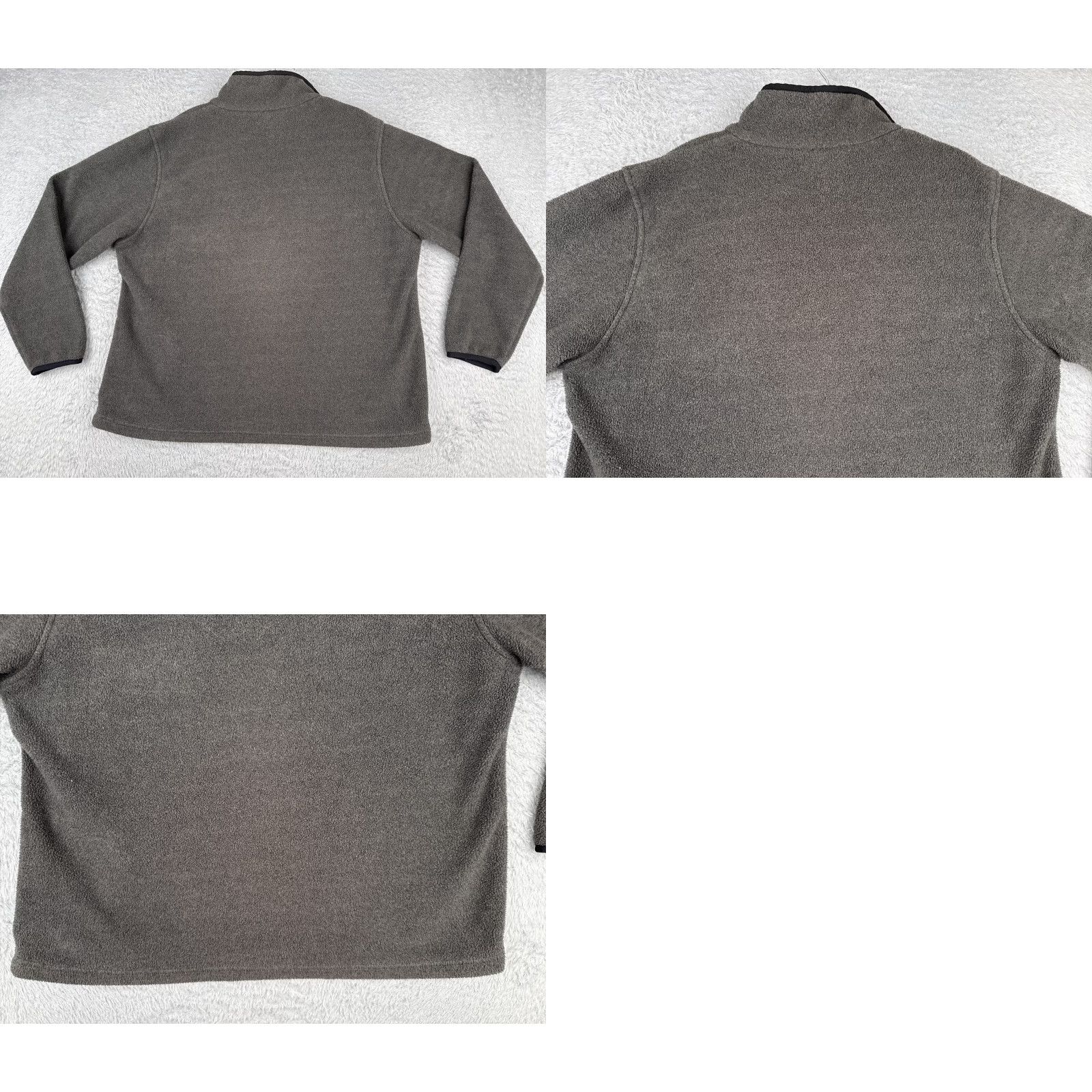 Vintage VINTAGE L.L. Bean Sweater Mens Medium Gray 1/4 Button Mock Neck Polyester Fleece Shirt Size US M / EU 48-50 / 2 - 9 Thumbnail