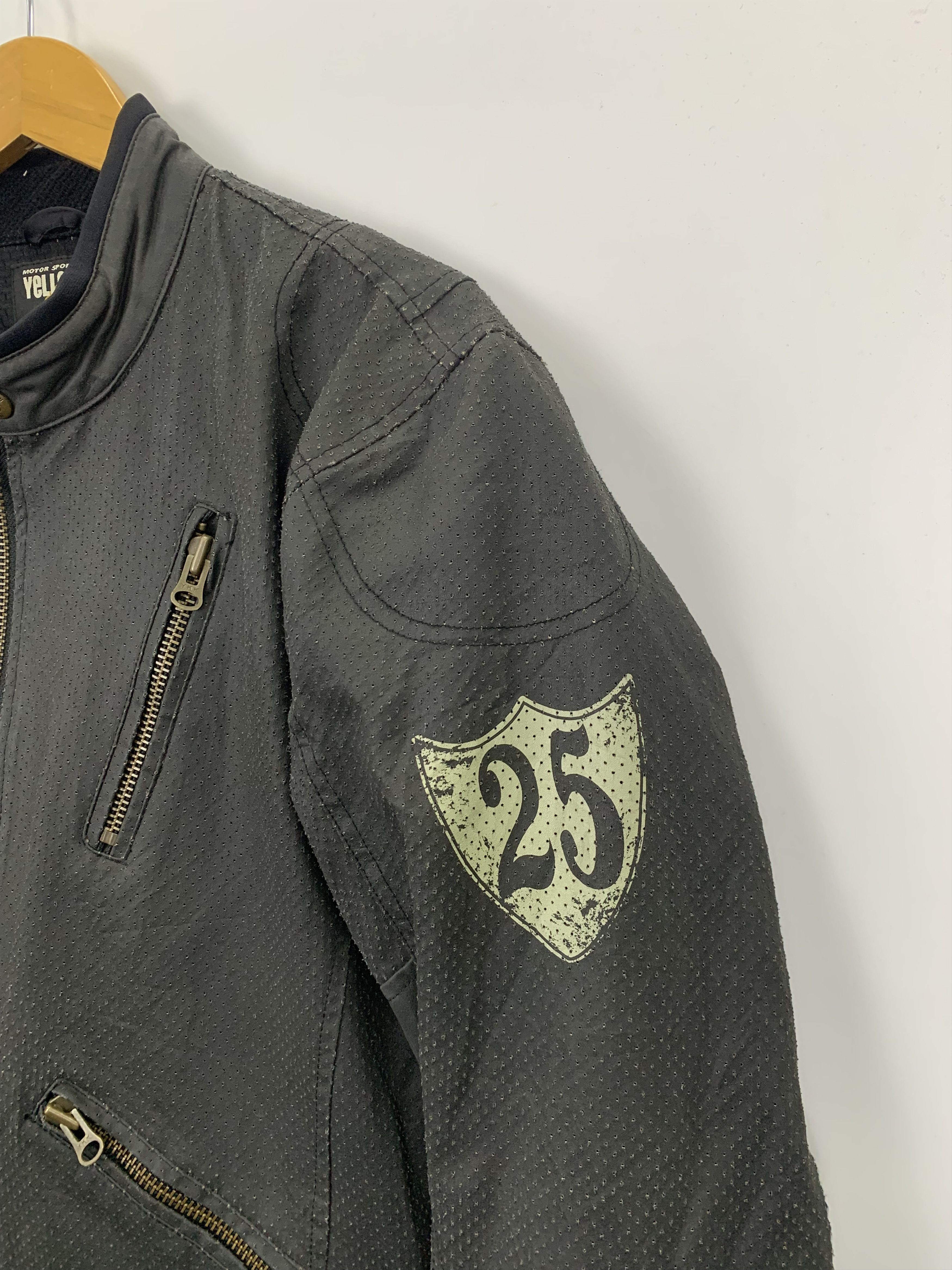 Vintage Vintage Yellow Corn Leather Motorcycle Jacket J0790 Size US XL / EU 56 / 4 - 4 Thumbnail
