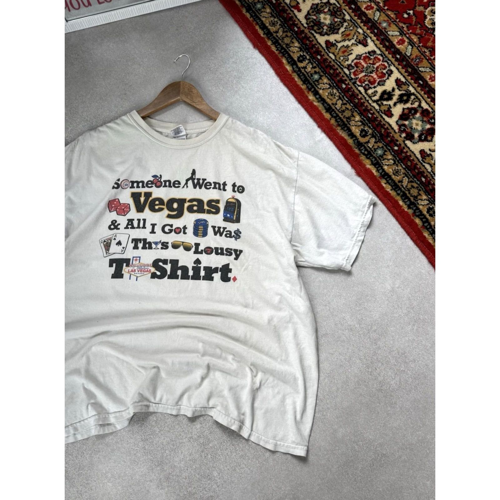 Gildan VINTAGE Gildan Las Vegas Casino White T Shirt Size Xl Men 00s Size US XL / EU 56 / 4 - 3 Thumbnail