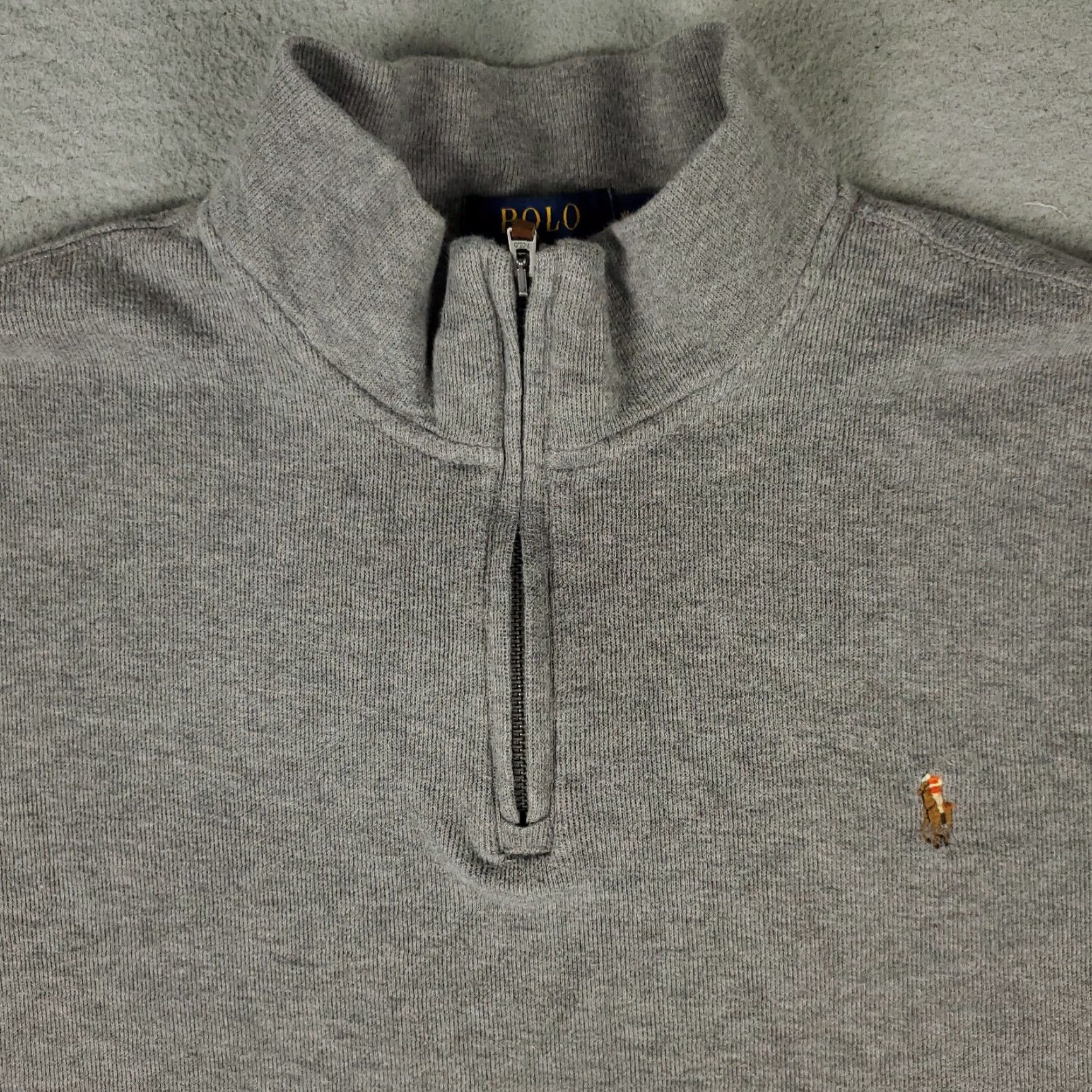 Polo Ralph Lauren Polo Ralph Lauren Sweater Mens XL Gray 1/4 Zip Pullover Knit Classic Preppy Size US XL / EU 56 / 4 - 2 Thumbnail