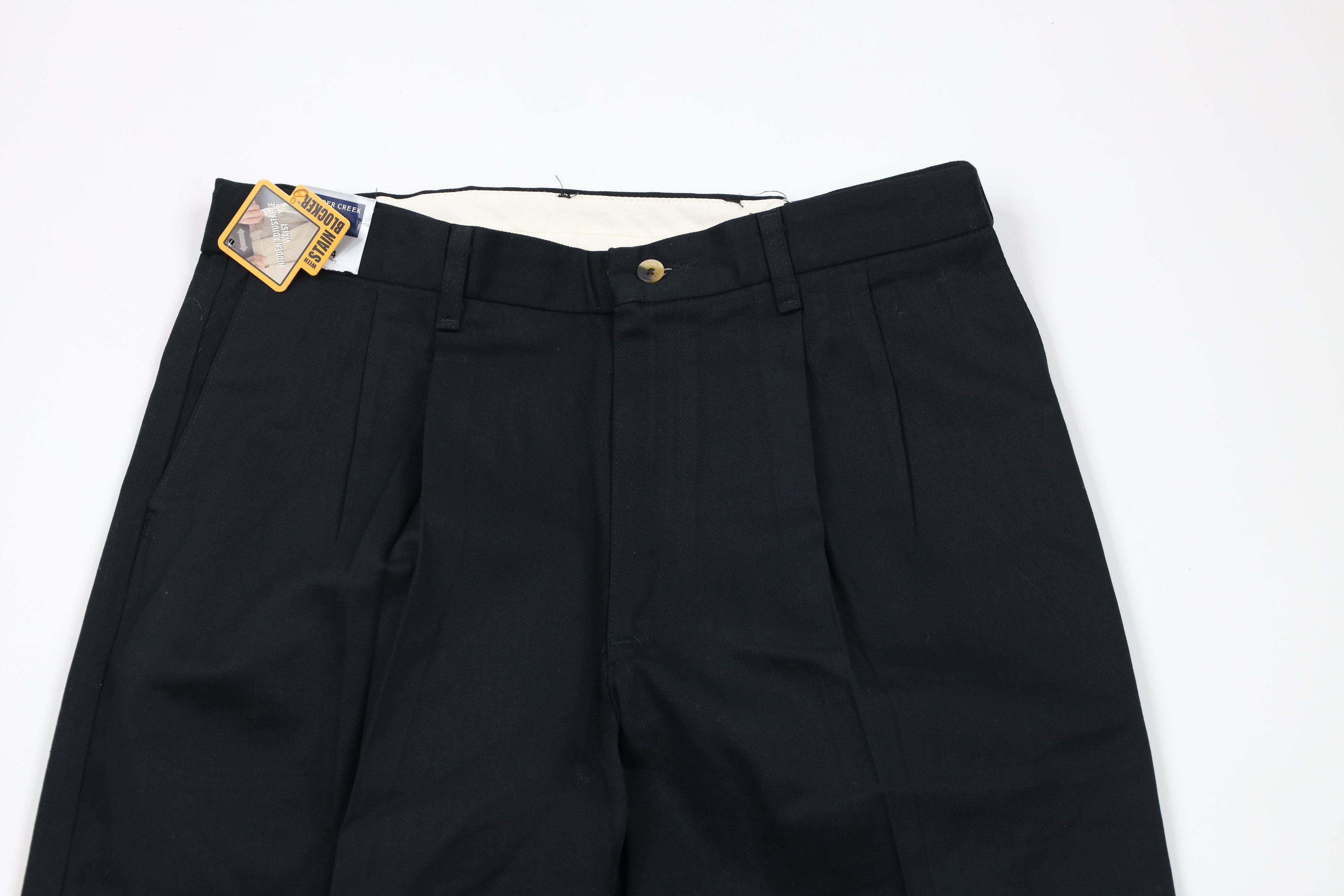 Vintage × Wrangler Deadstock Vintage Y2K Wrangler Wide Leg Chino Pants Black Size US 36 / EU 52 - 2 Thumbnail