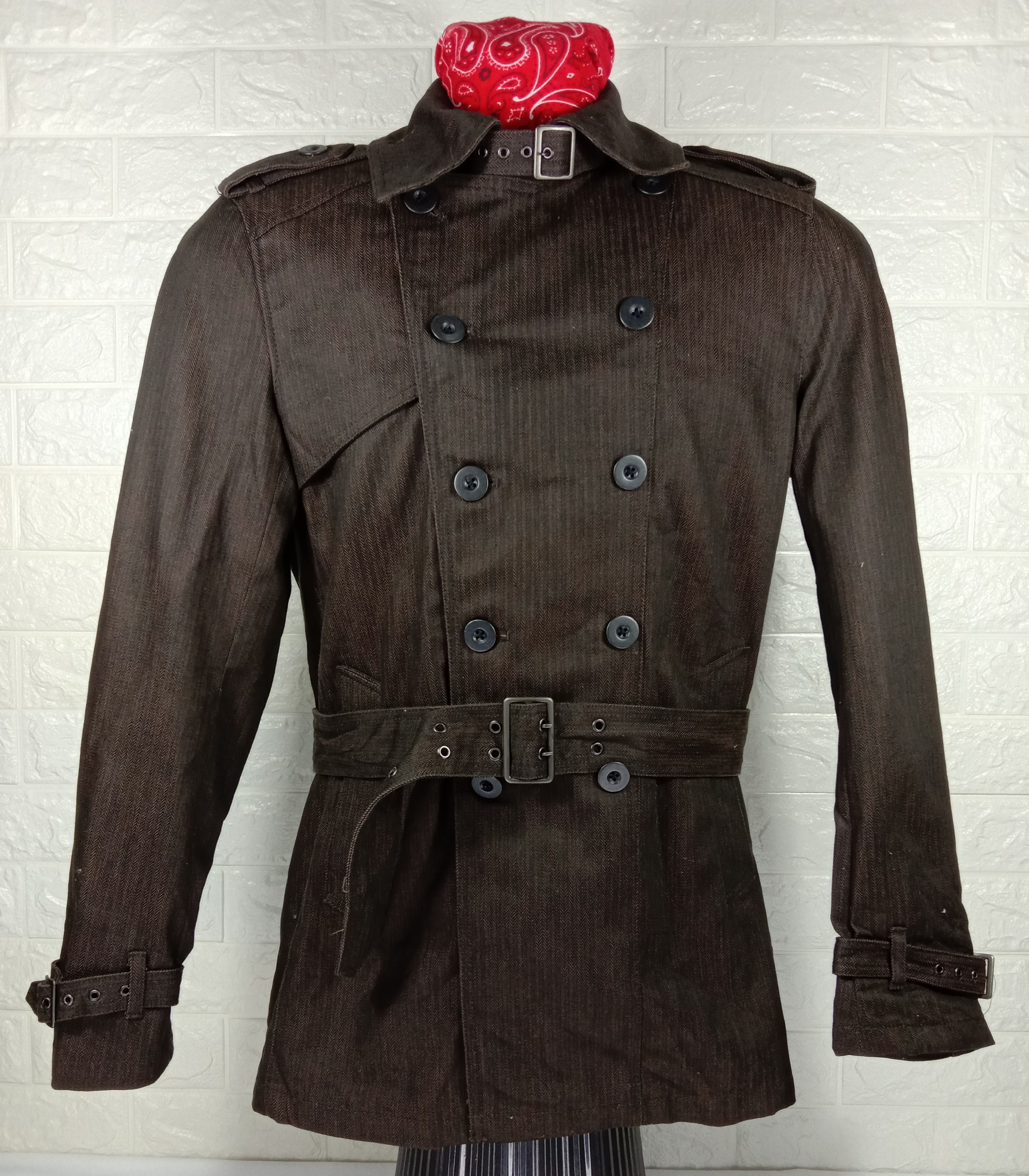 Schlussel Vintage Schlussel Belt Denim Jacket Size US S / EU 44-46 / 1 - 1 Thumbnail