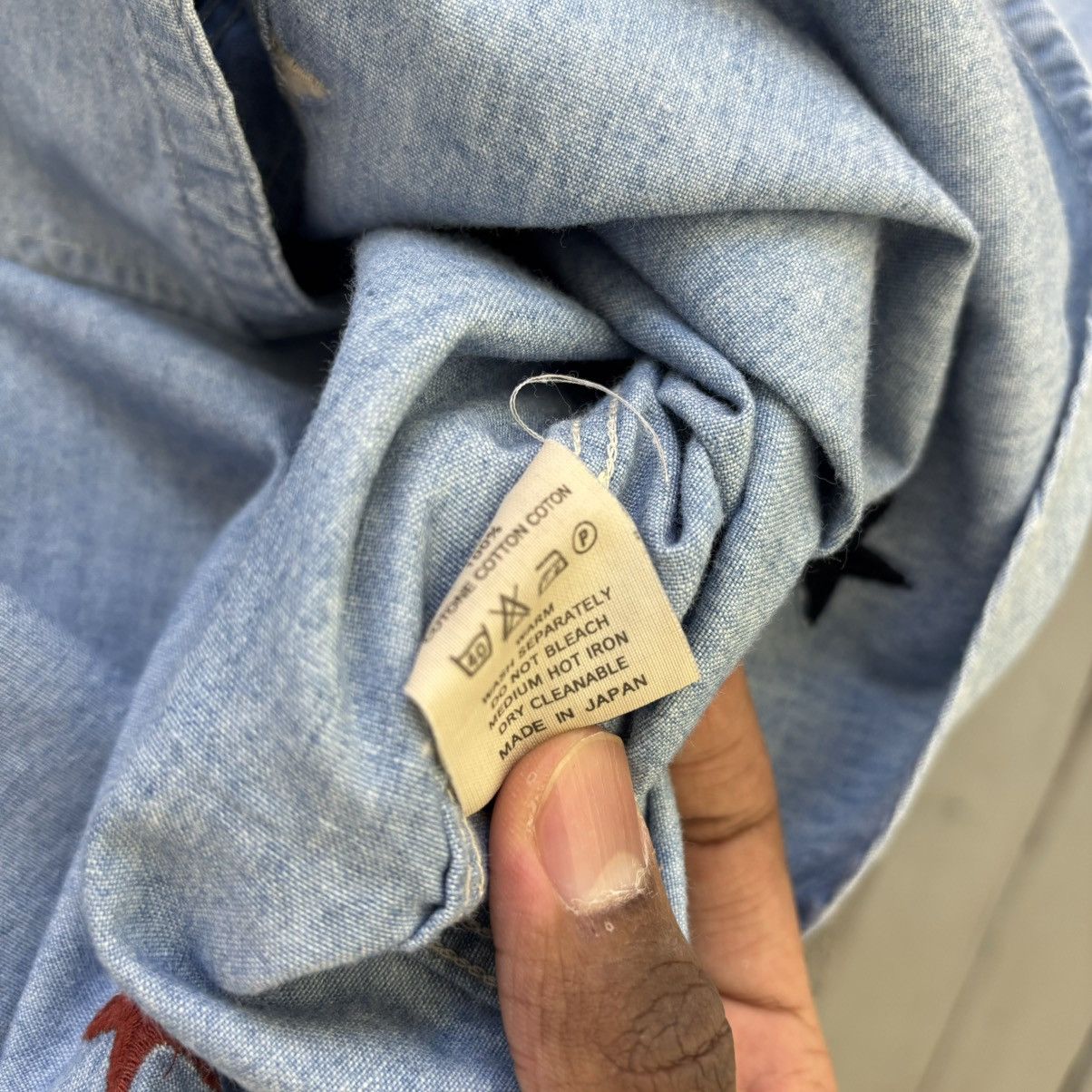 Kapital Embroidered Star Chambray Shirt Size US S / EU 44-46 / 1 - 7 Thumbnail