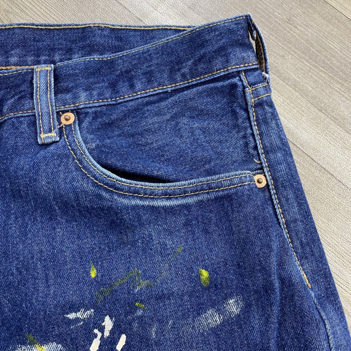 Levi's Vintage Clothing 2000s Vintage Levis 501 Painted 38x34 Blue Jeans Size US 38 / EU 54 - 7 Thumbnail