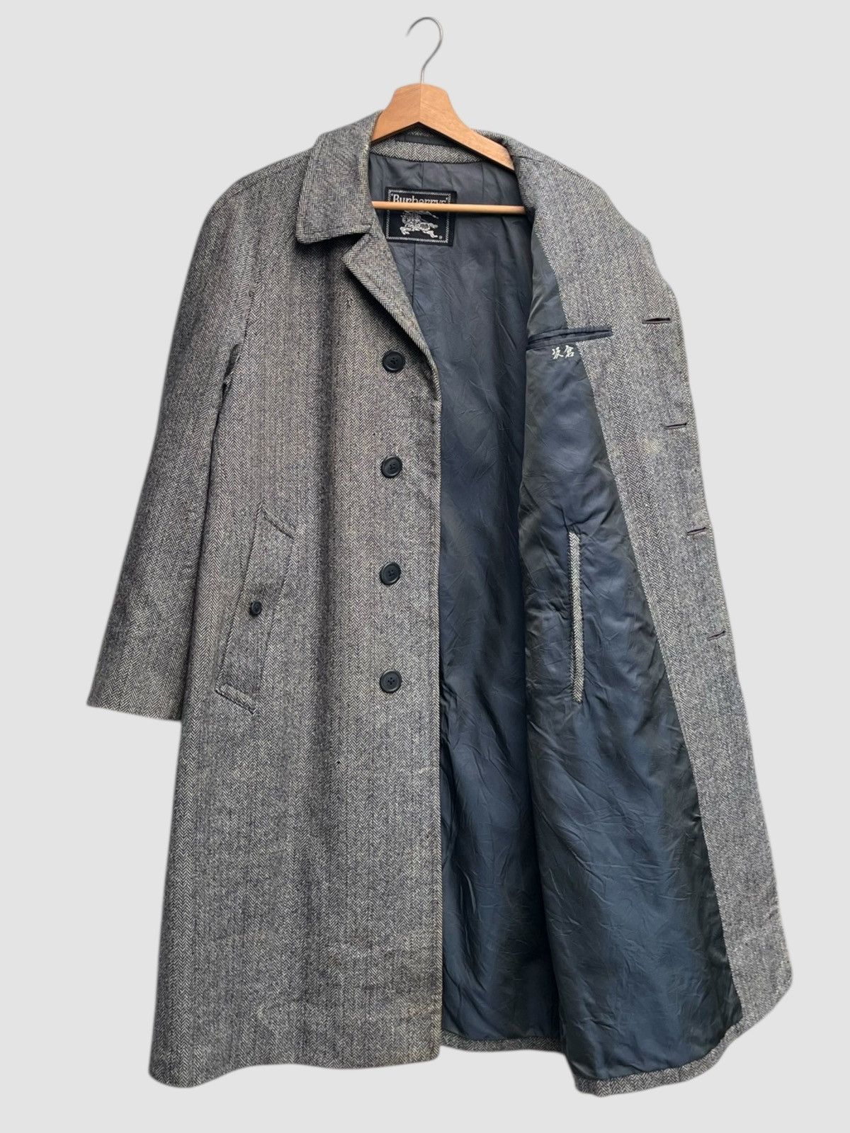 Burberry Vintage Burberrys Herringbone Wool Coat Size US S / EU 44-46 / 1 - 5 Thumbnail