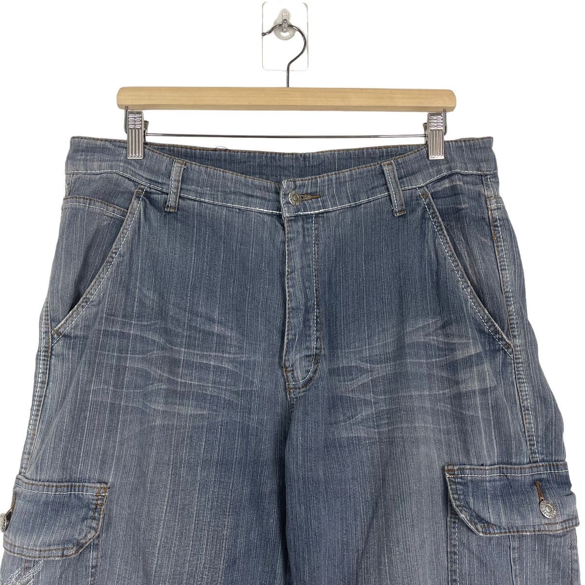 Hysteric Glamour CANDID KAVEN WORK CARGO FLARE JEAN Size US 34 / EU 50 - 3 Thumbnail