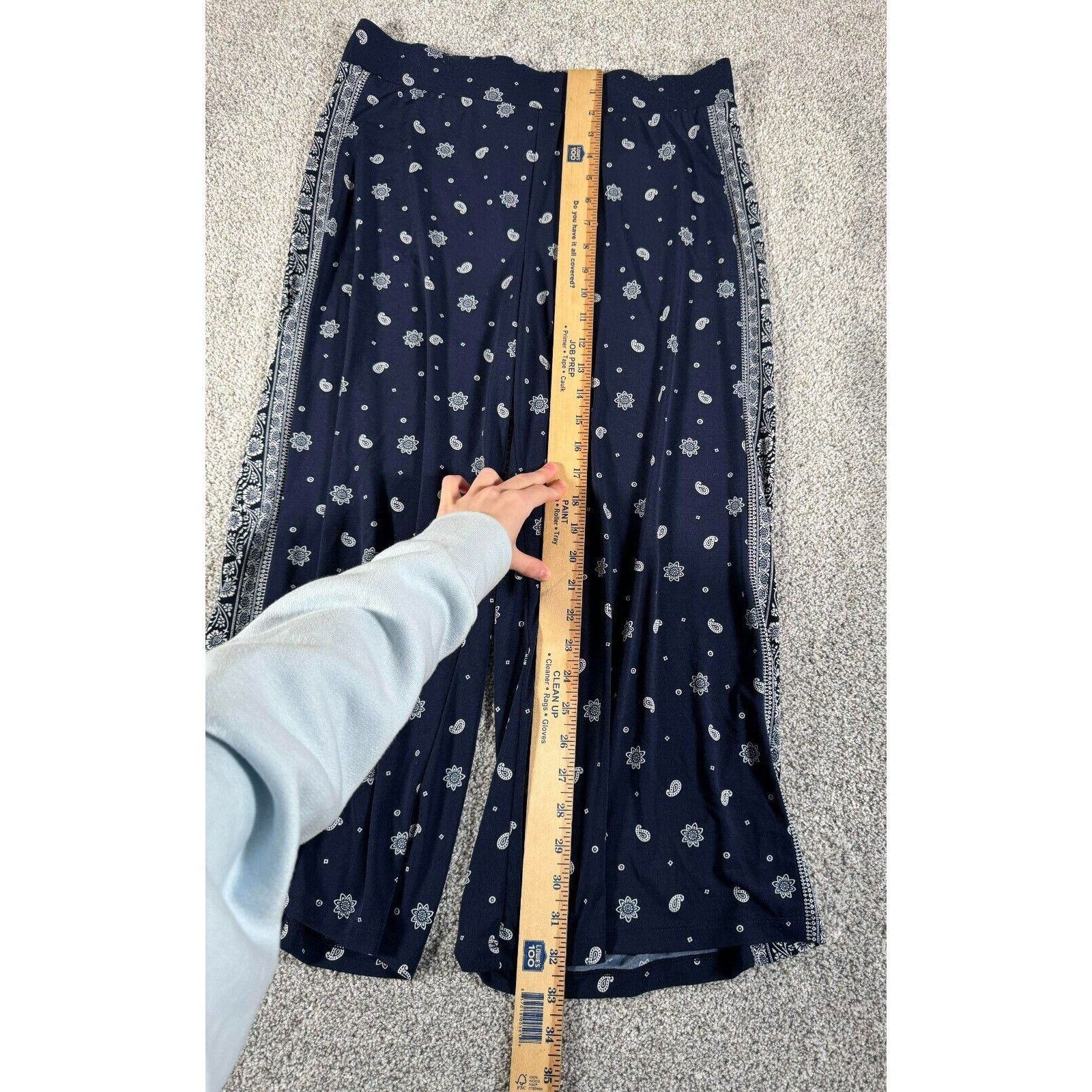 Other D&Co Pants Womens Large Palazzo Floral Boho Paisley Flowy Size 32" / US 10 / IT 46 - 4 Thumbnail
