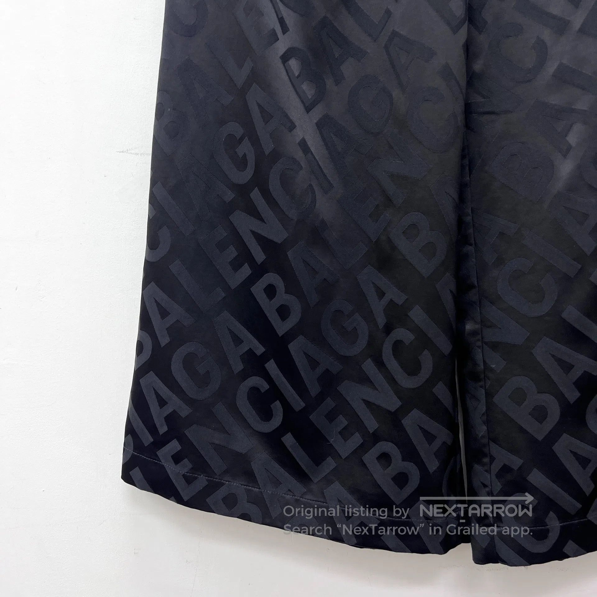 Balenciaga Balenciaga Black Logo Letter Subtle Printed Casual Wide-Le Size US 34 / EU 50 - 5 Thumbnail