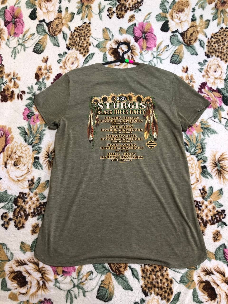 Harley Davidson Harley Davidson Shirt Womens Green Tee Biker Moto Size M / US 6-8 / IT 42-44 - 1 Thumbnail