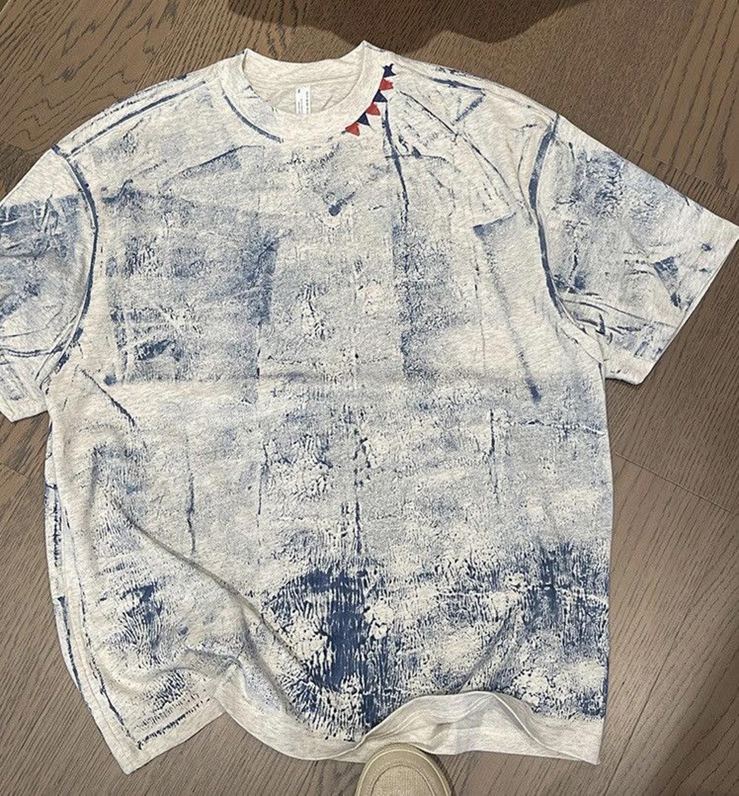 Other Blue Abstract Print T-Shirt with Decorative Accents Size US L / EU 52-54 / 3 - 2 Thumbnail