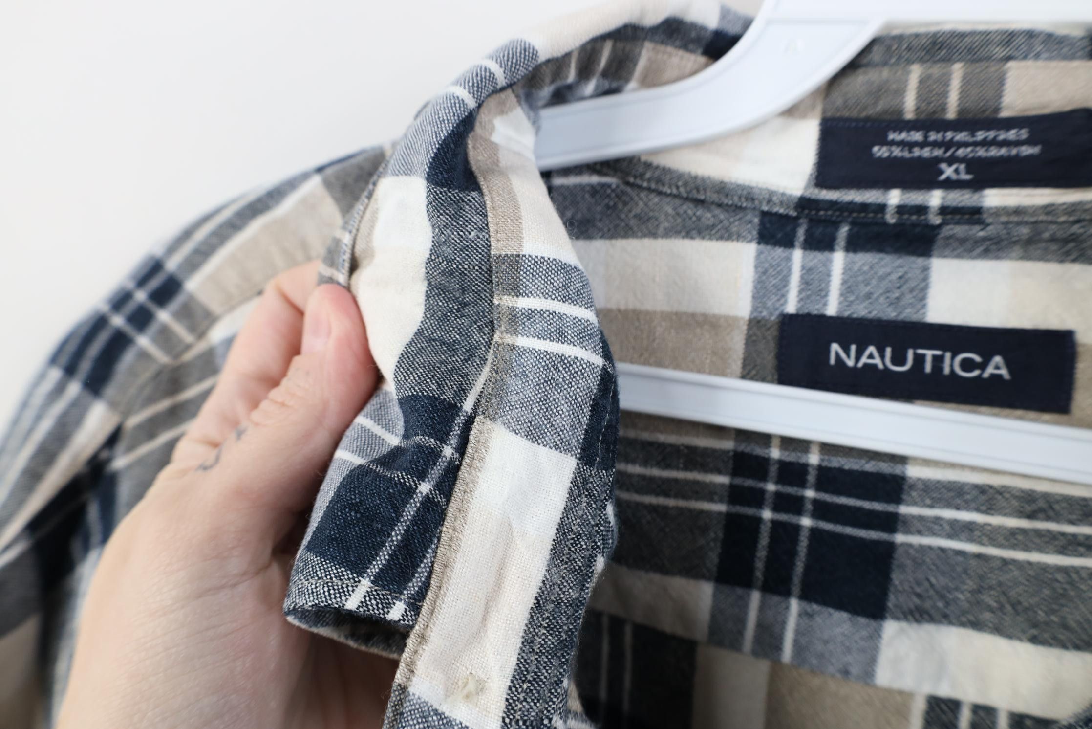Nautica Vintage Nautica Gabardine Collared Button Down Shirt Plaid Size US XL / EU 56 / 4 - 8 Thumbnail