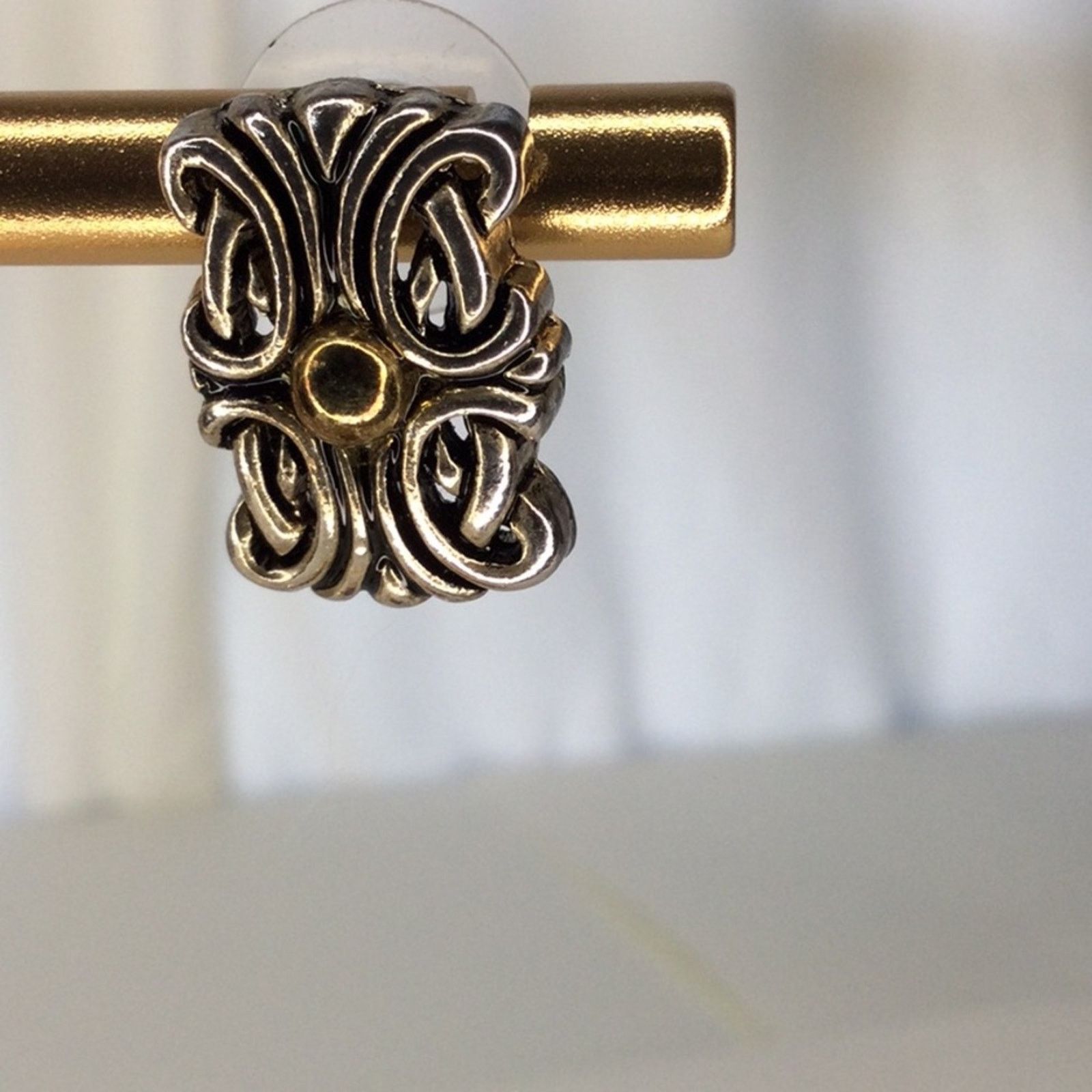 Other Celtic Knot Silver Tone & Bronze Vintage 1980's Earrings Size ONE SIZE - 4 Thumbnail