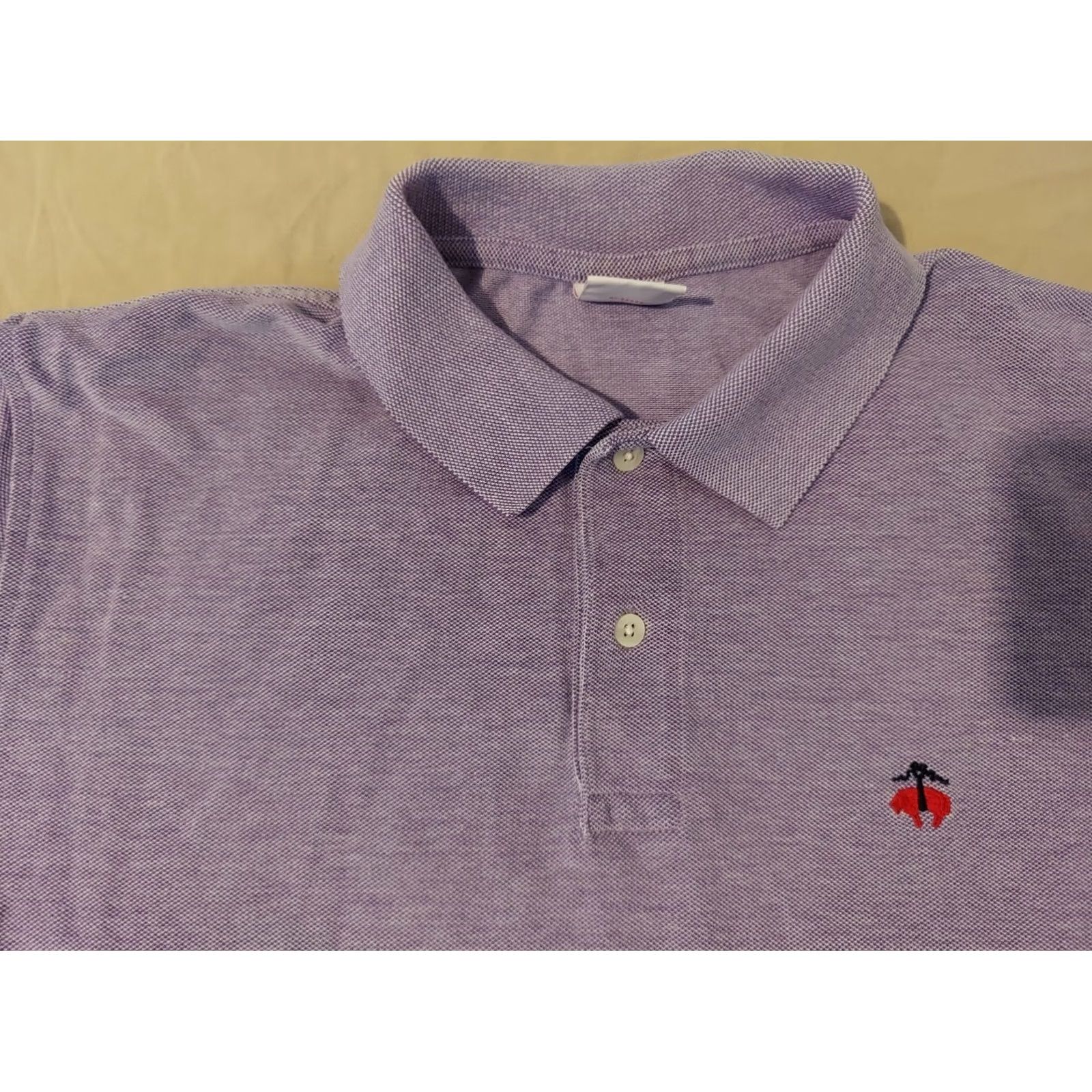 Brooks Brothers Mens Brooks Brothers Polo Shirt Medium Purple Cotton Size US M / EU 48-50 / 2 - 2 Thumbnail