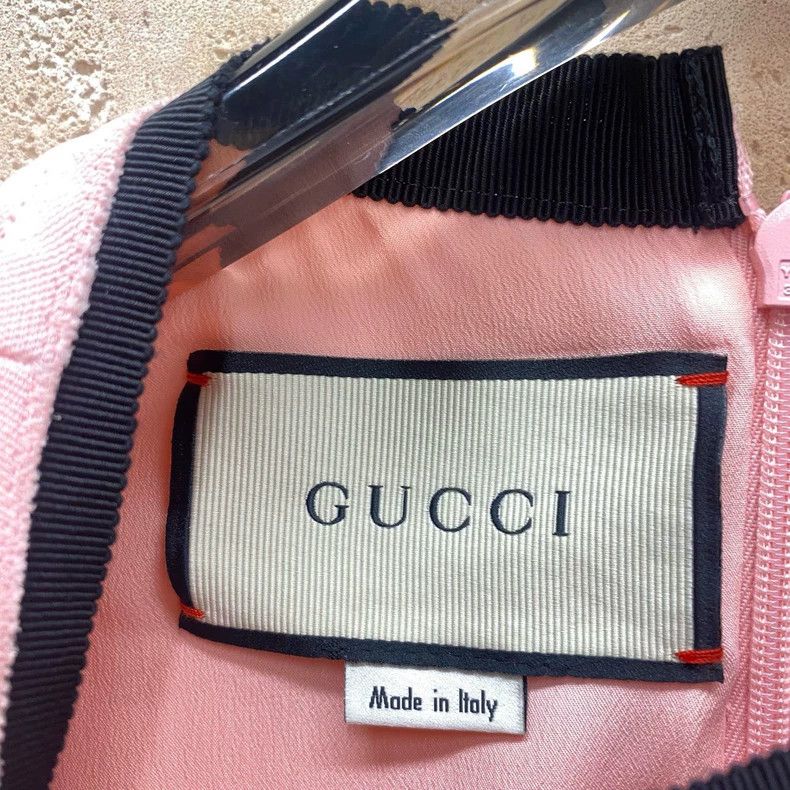 Gucci Gucci Show pink bow floral dress 2505-Nextarrow Size XS / US 0-2 / IT 36-38 - 3 Thumbnail