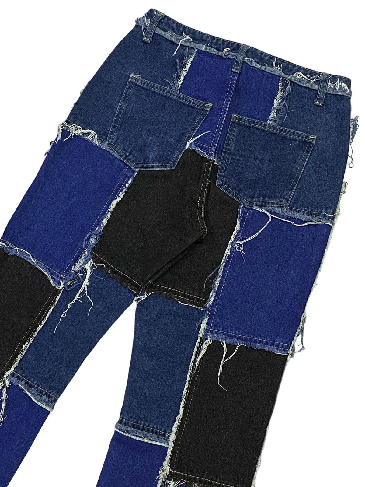 Japanese Brand Japanese Brand Patchwork High Waish Button fly Splied Jeans Size 28" / US 6 / IT 42 - 17 Thumbnail