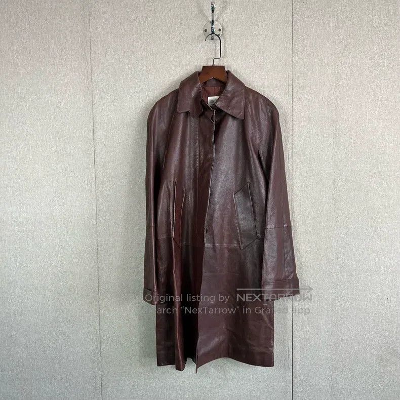 Hermes Hermes Brown Leather Long Coat Size XS / US 0-2 / IT 36-38 - 1 Thumbnail