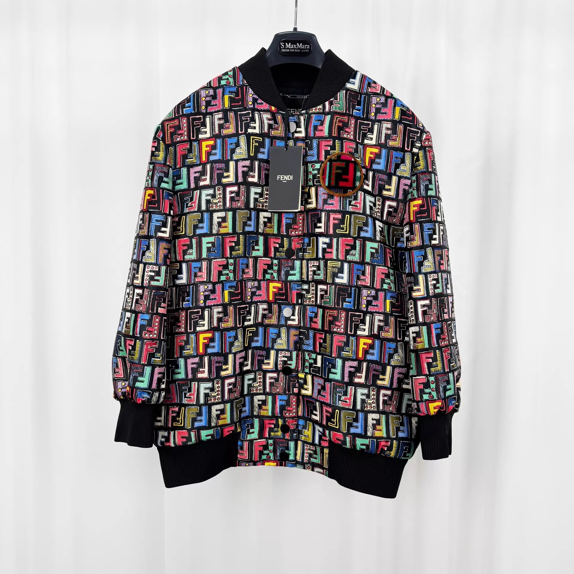Fendi Fendi FF Monogram Studded Embroidered Letter Jacket 38 New Size XS / US 0-2 / IT 36-38 - 1 Thumbnail