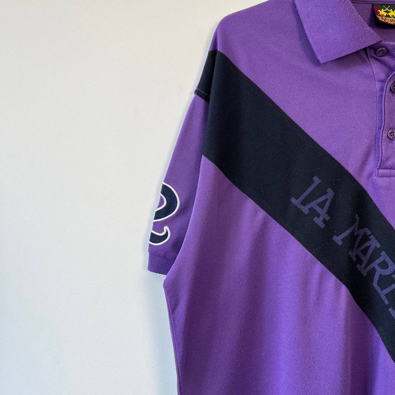 La Martina Vintage Men's Purple La Martina T-Shirt Tradicion Del Polo Size US XXL / EU 58 / 5 - 14 Thumbnail