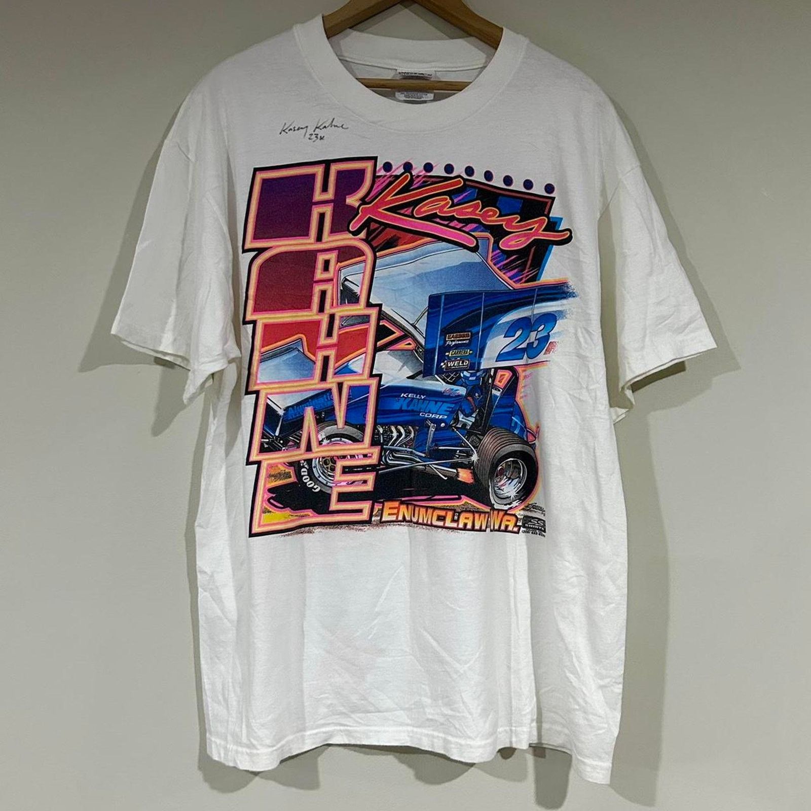 Hanes Vintage Kasey Kahne Autographed Racing Tee Shirt Size US L / EU 52-54 / 3 - 1 Thumbnail