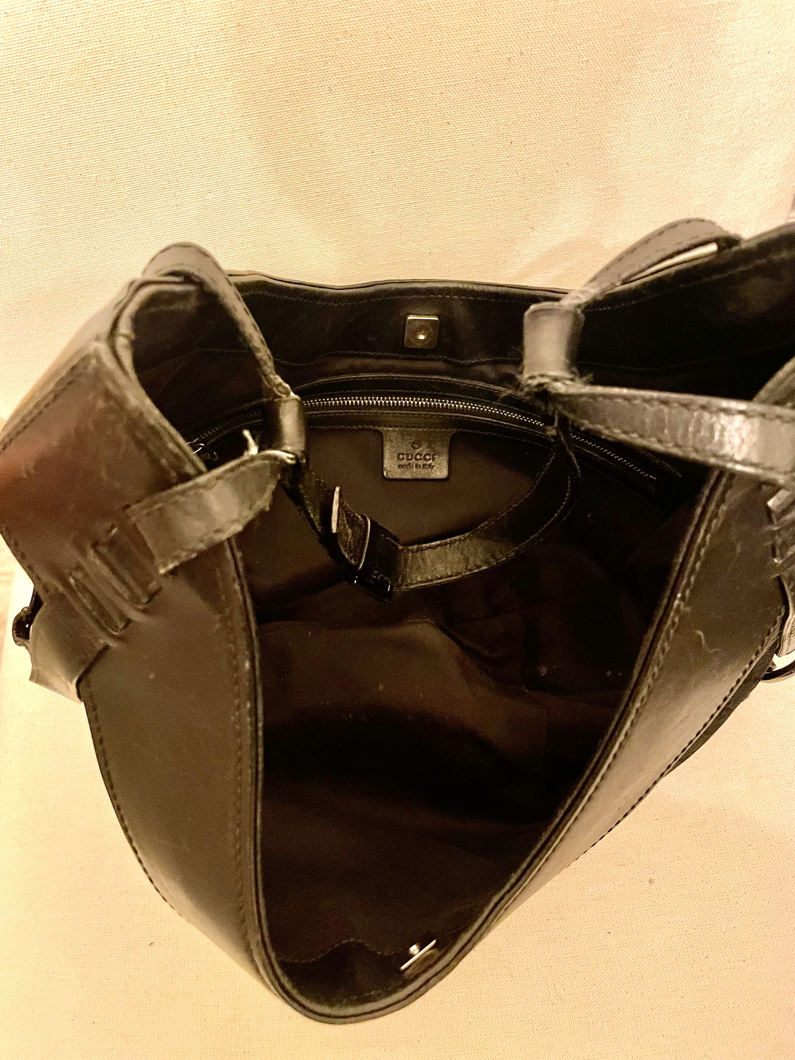 Gucci Gucci Half Moon Hobo Canvas and Leather Bag Size ONE SIZE - 4 Thumbnail