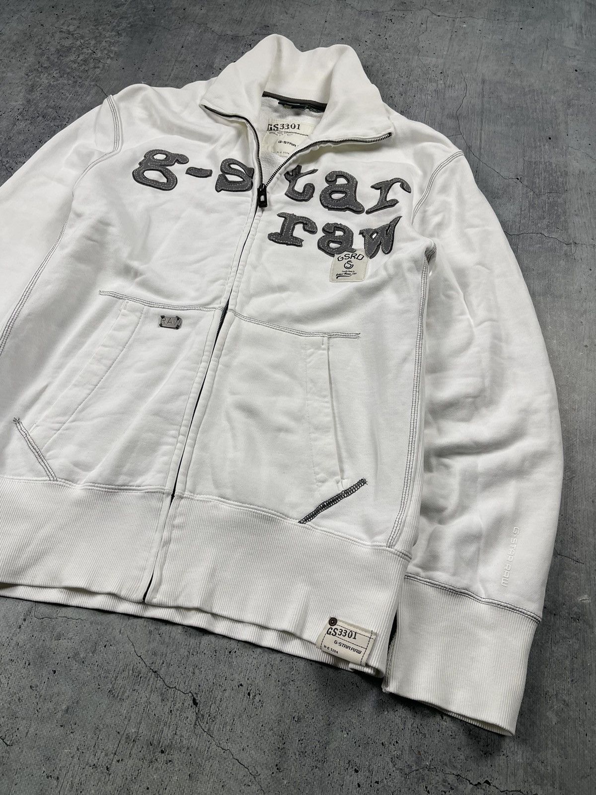 G-Star Vintage G-Star Raw Big Logo zip up Y2K Size US XL / EU 56 / 4 - 2 Thumbnail