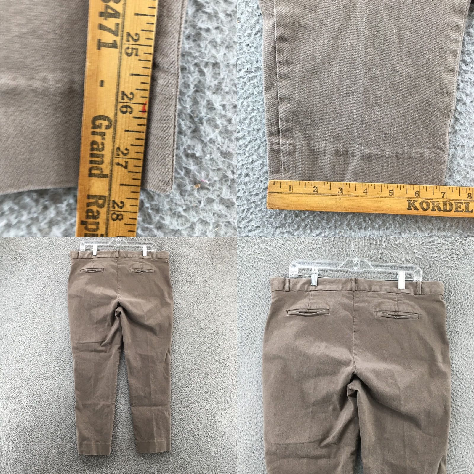 Banana Republic Banana Republic Sloan Chino Pants Womens 14 High Rise Taupe Brown Casual Workwear Shirt? Size 36" / US 14 / IT 50 - 8 Thumbnail