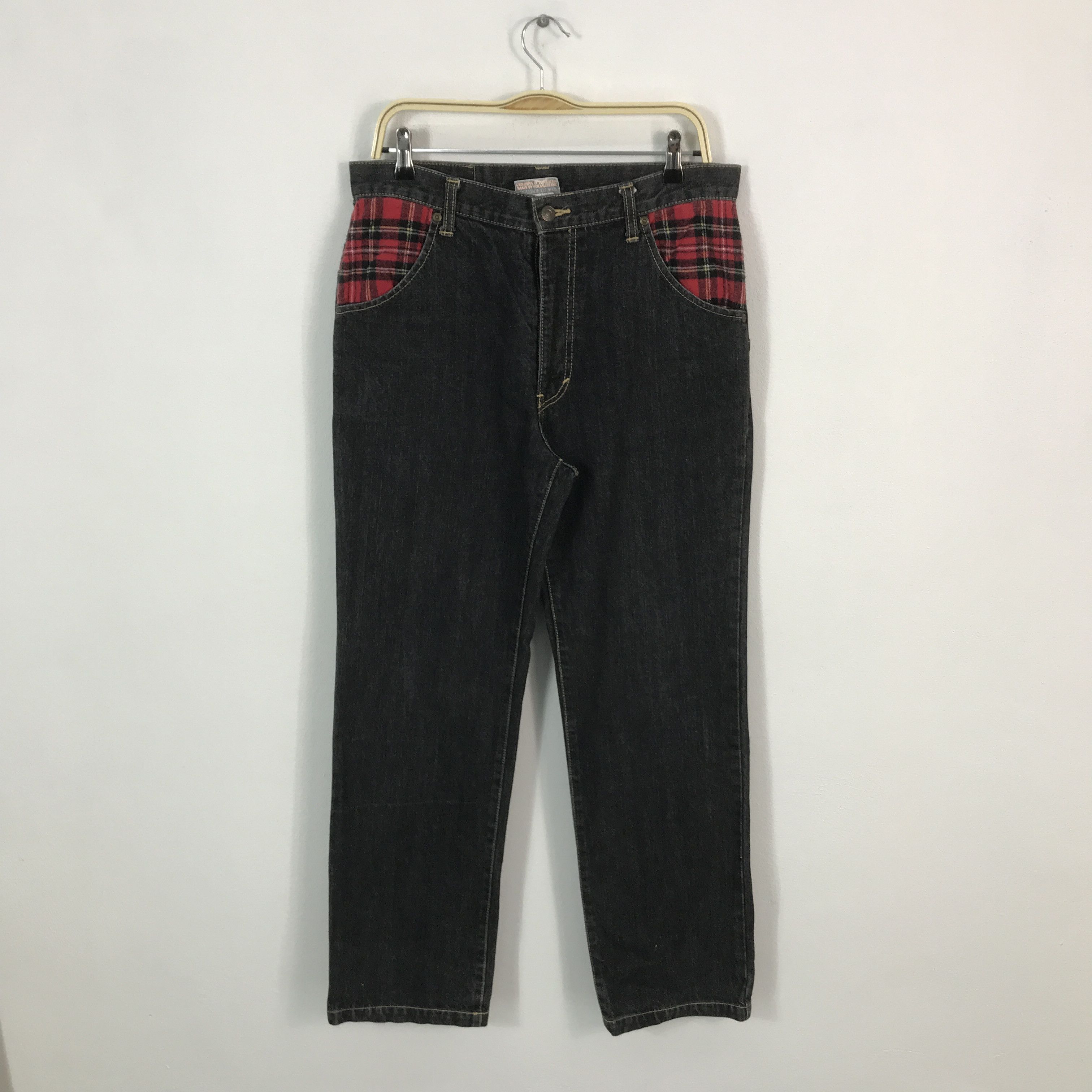 Japanese Brand Japan brand black denim leflah jeans pants Size US 31 - 1 Thumbnail