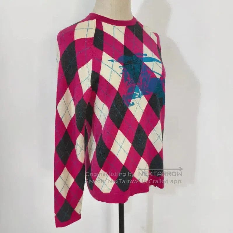 Burberry Burberry Multi-Color Wool Argyle Knit Sweater. Size M / US 6-8 / IT 42-44 - 3 Thumbnail