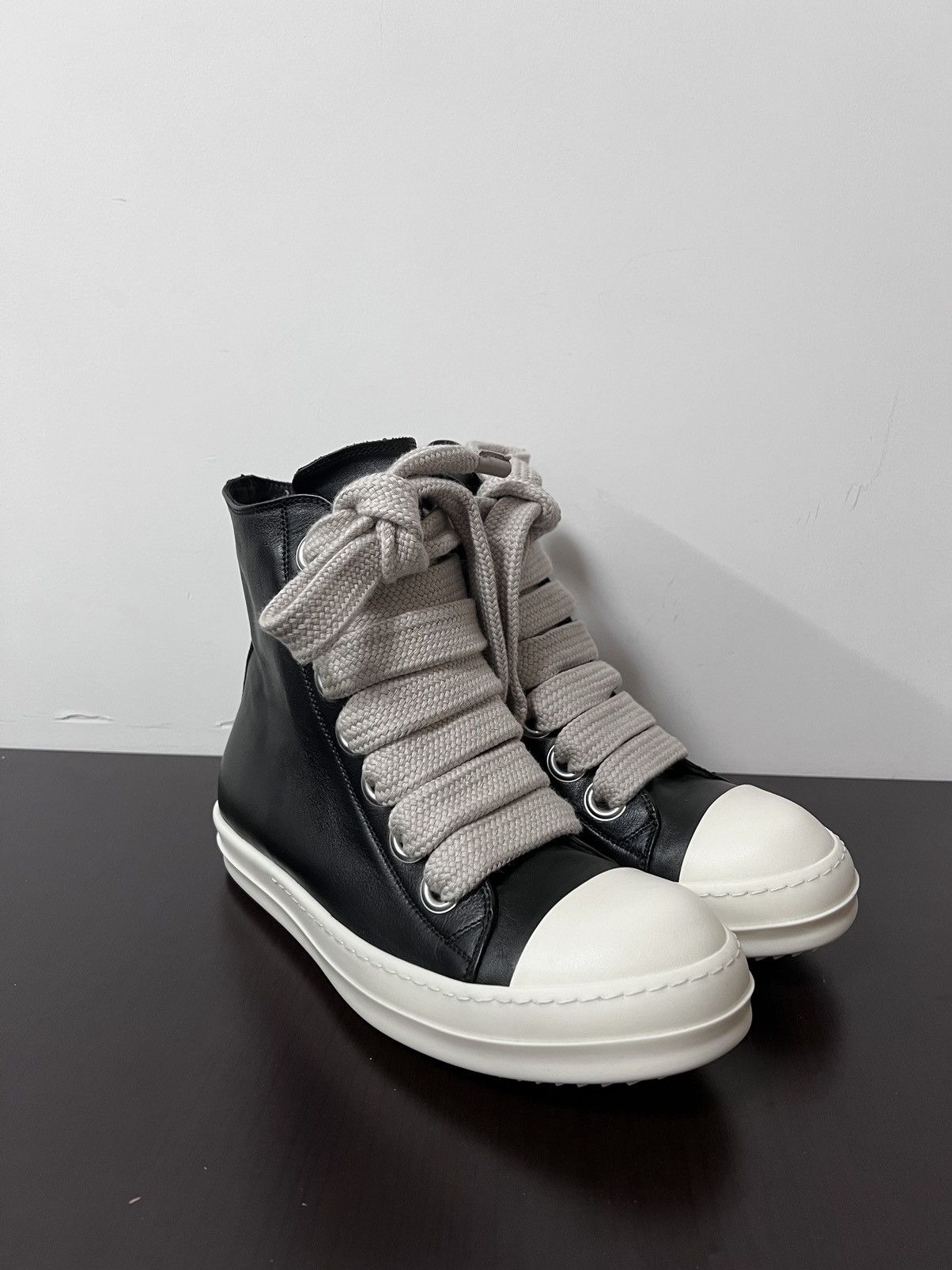 Rick Owens Rick Owens SS23 EDFU Leather Jumbo Laces Sneakers New 40 Size US 7 / EU 40 - 5 Thumbnail