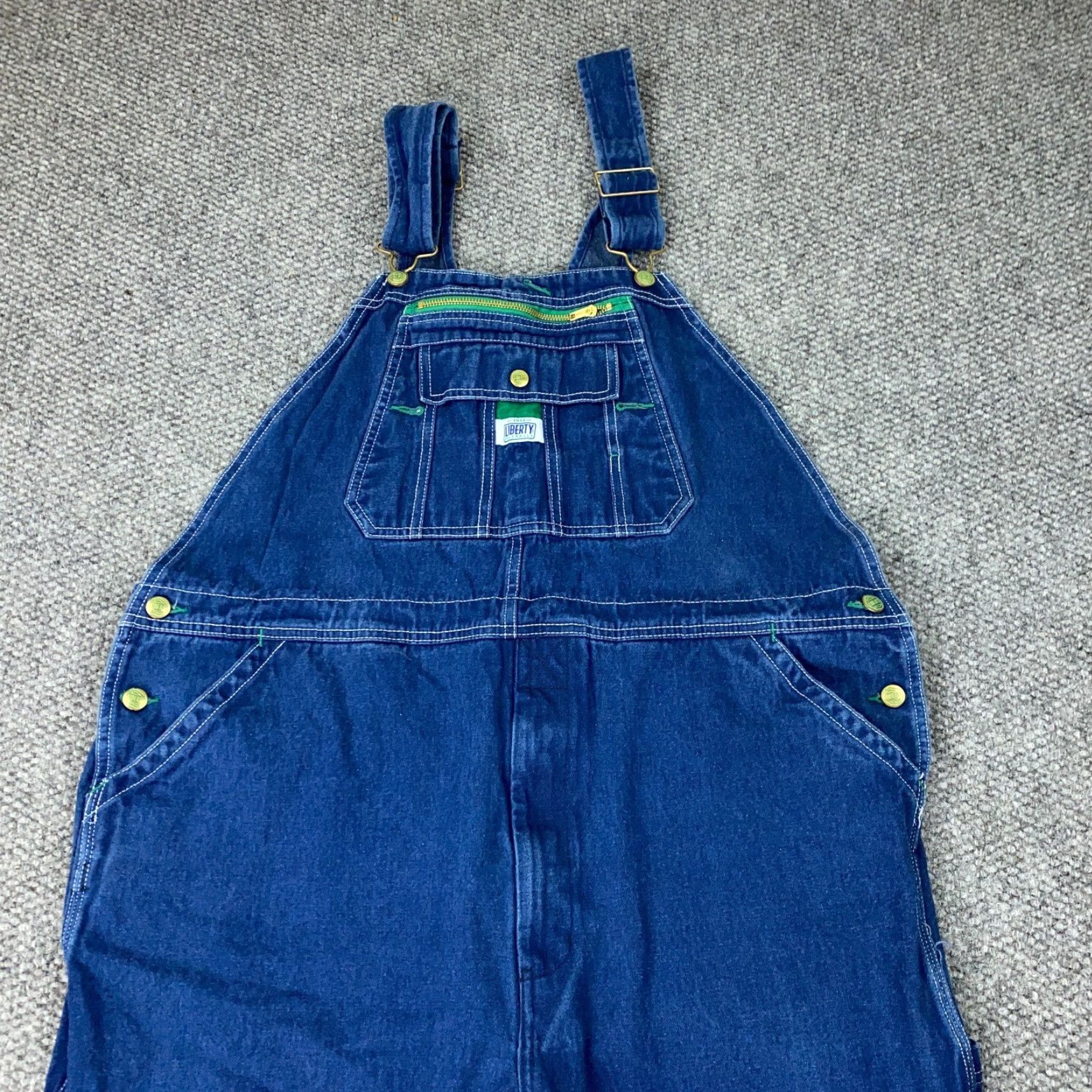 Vintage VINTAGE Liberty Denim Overalls Jeans 42x30 Men Blue 5-Pocket USA 90s Mens Regular Cotton denim workwear Size US 42 / EU 58 - 5 Thumbnail