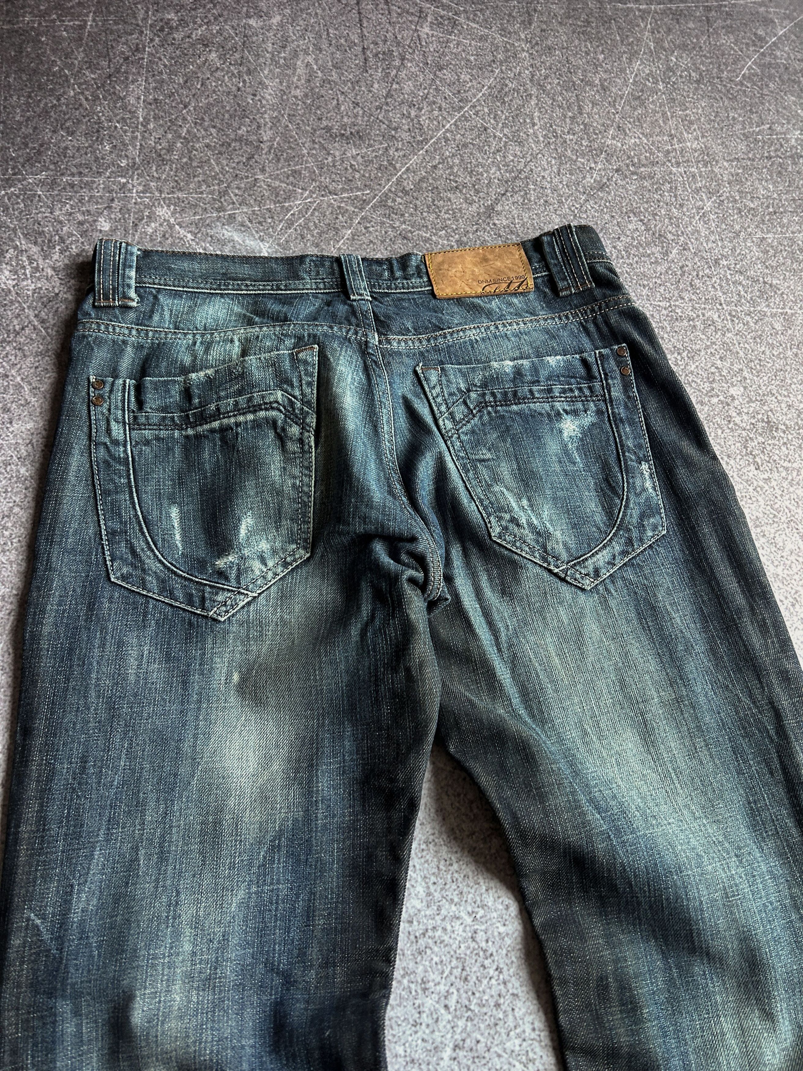 Designer VTG JAPANESE EVISU STYLE DISTRESSED WASHED JEANS 90s Size US 32 / EU 48 - 7 Thumbnail