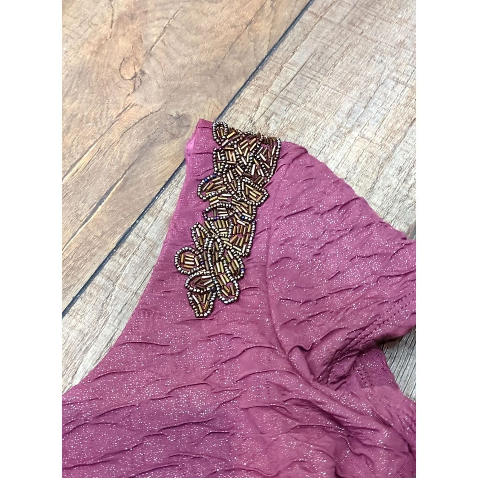 Free People Free People Dress Bodycon Glitter Beaded Short S Purple Women Beaded Stretch NWT NWT Size S / US 4 / IT 40 - 3 Thumbnail