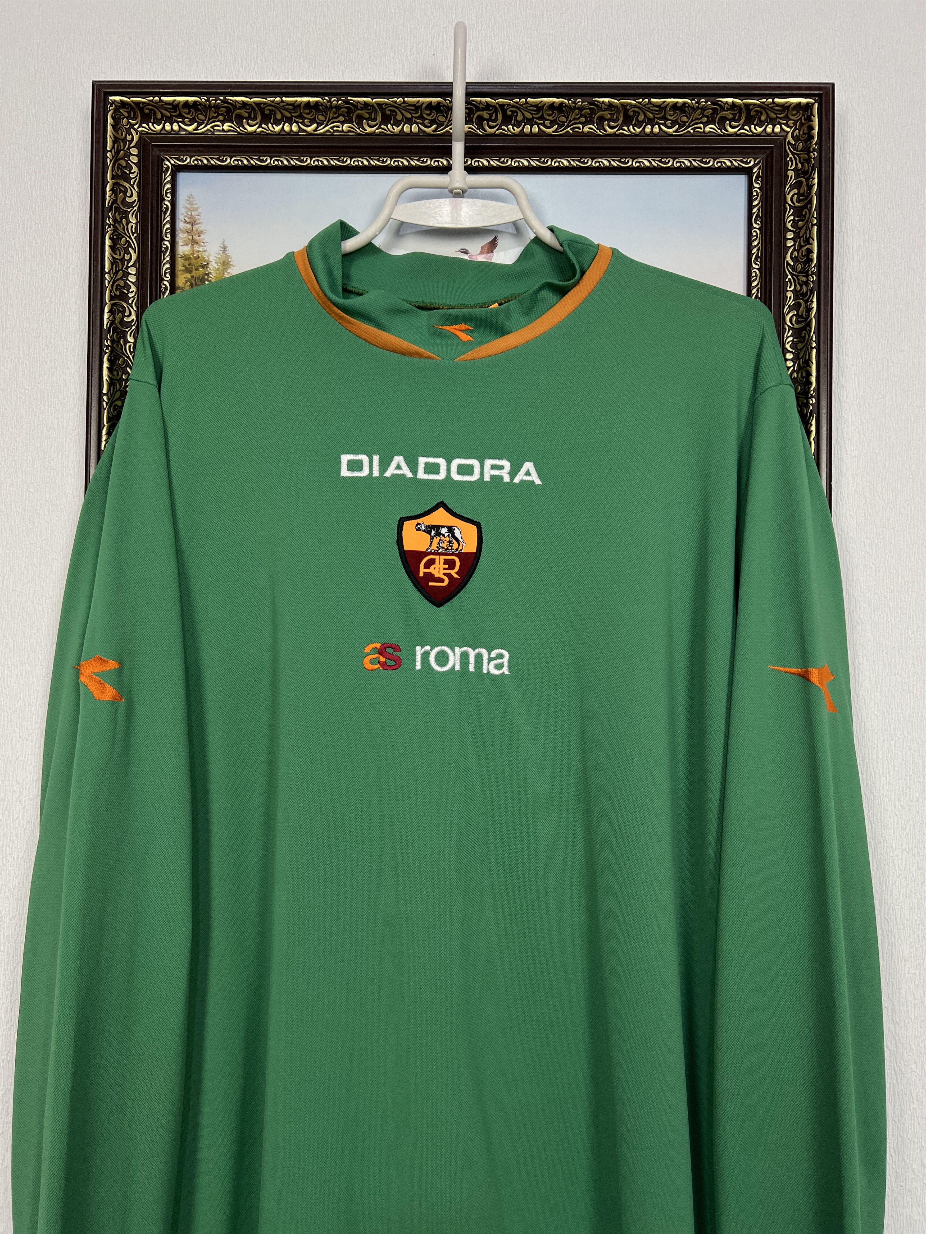 Diadora Vintage Diadora AS Roma Football Train Sweatshirt Soccer Size US XXL / EU 58 / 5 - 2 Thumbnail