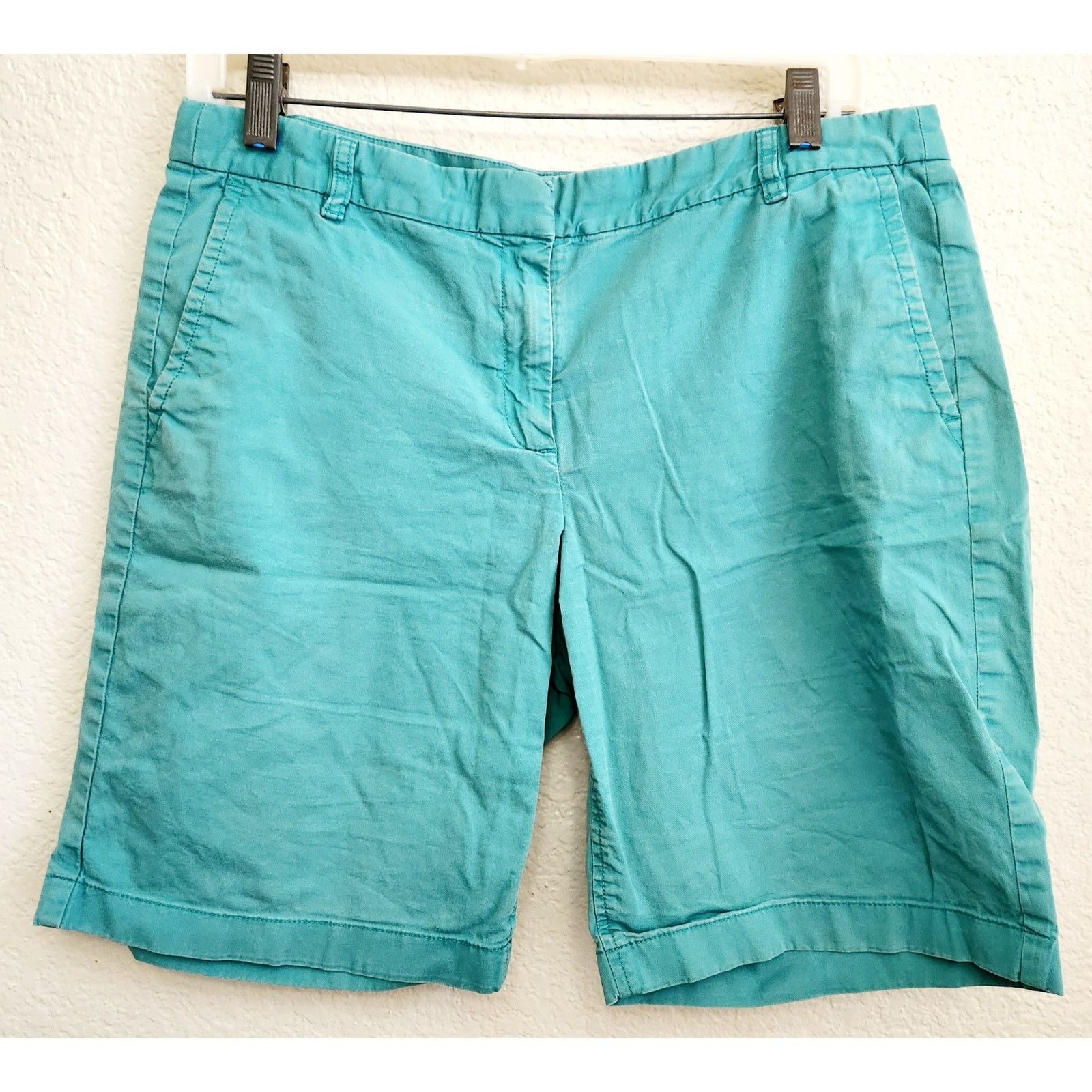 J.Crew J. Crew Green Blue Bermuda Shorts 8 Lightweight Soft Size 30" / US 8 / IT 44 - 1 Thumbnail