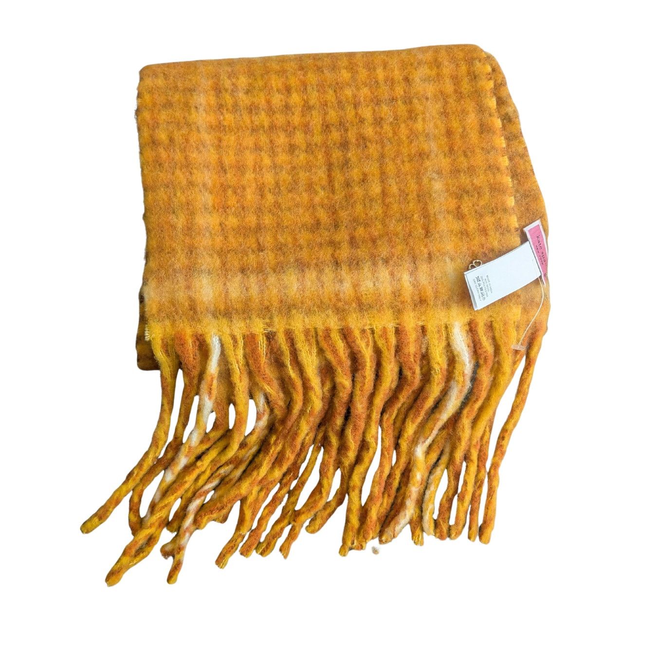 Kate Spade Kate Spade fiesta plaid scarf saffron yellow brushed fringe Size ONE SIZE - 2 Thumbnail