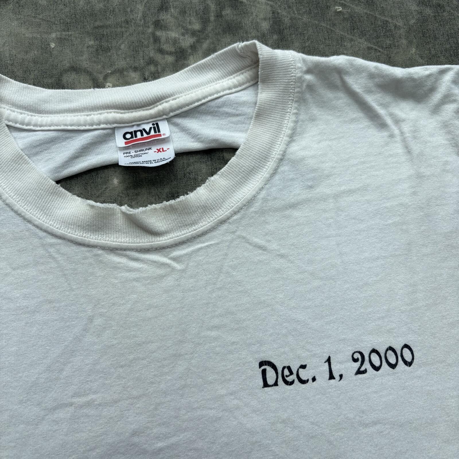 Anvil Vintage Y2K Distressed White Water Tavern Bar 100 Bill Shirt Size US XL / EU 56 / 4 - 5 Thumbnail