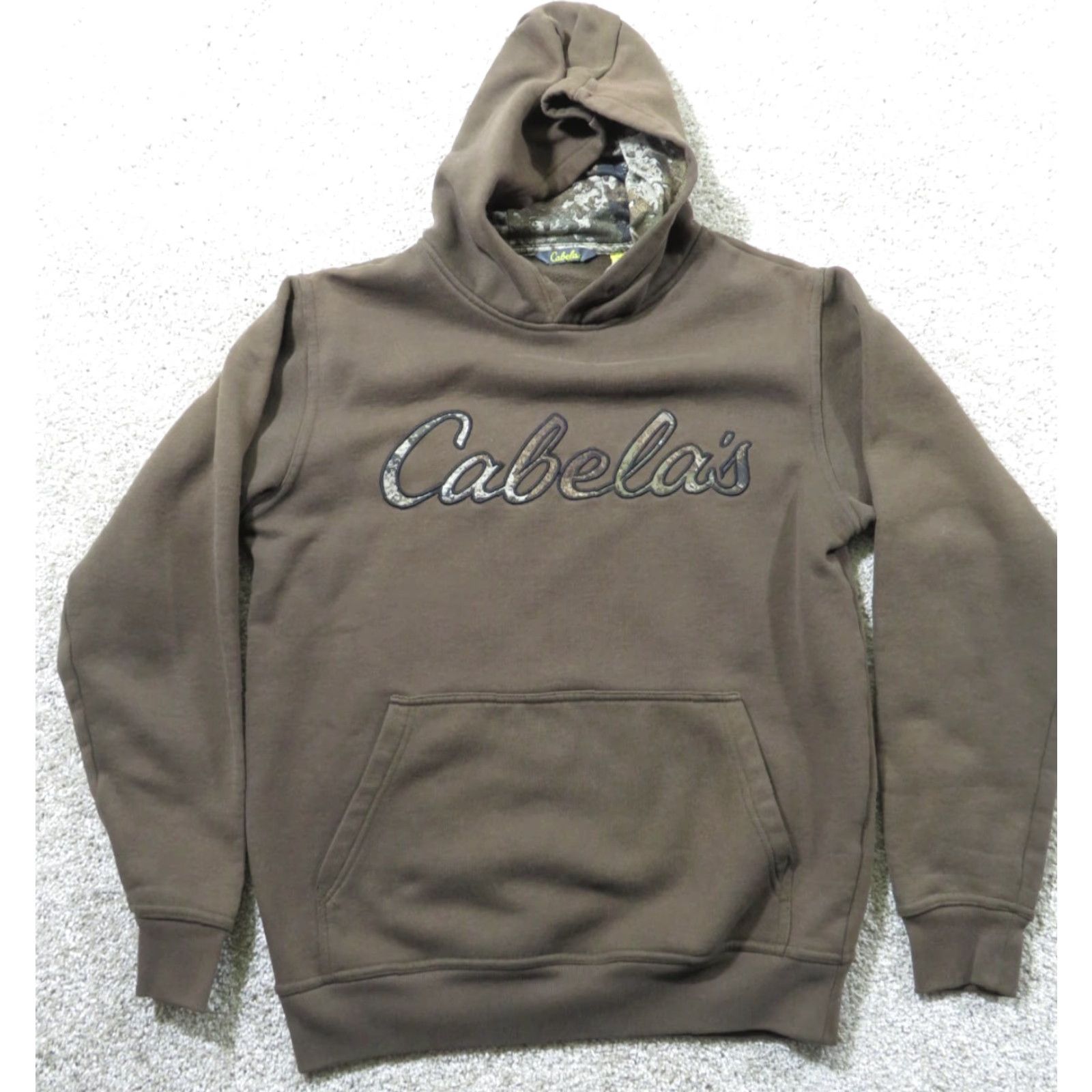Vintage Cabela's Hoodie Men Small Reg Brown Camo Graphic Print Pullover Hooded Fleece Sweatshirt Outdoor Hunting Size US S / EU 44-46 / 1 - 2 Thumbnail