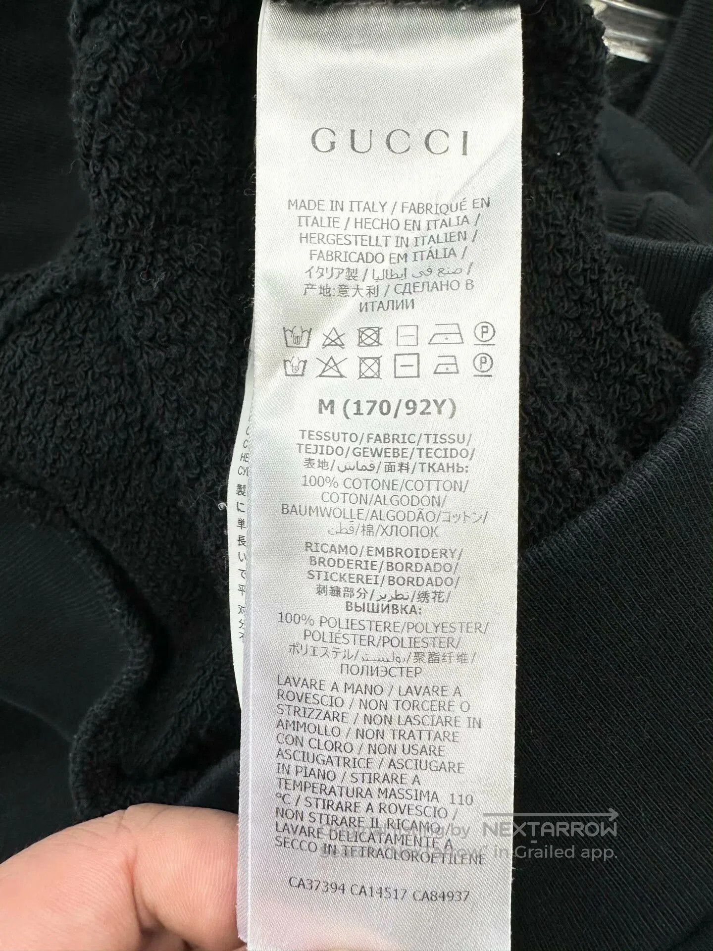 Gucci Gucci Black Logo Embroidered Sweatshirt. Size US M / EU 48-50 / 2 - 4 Thumbnail