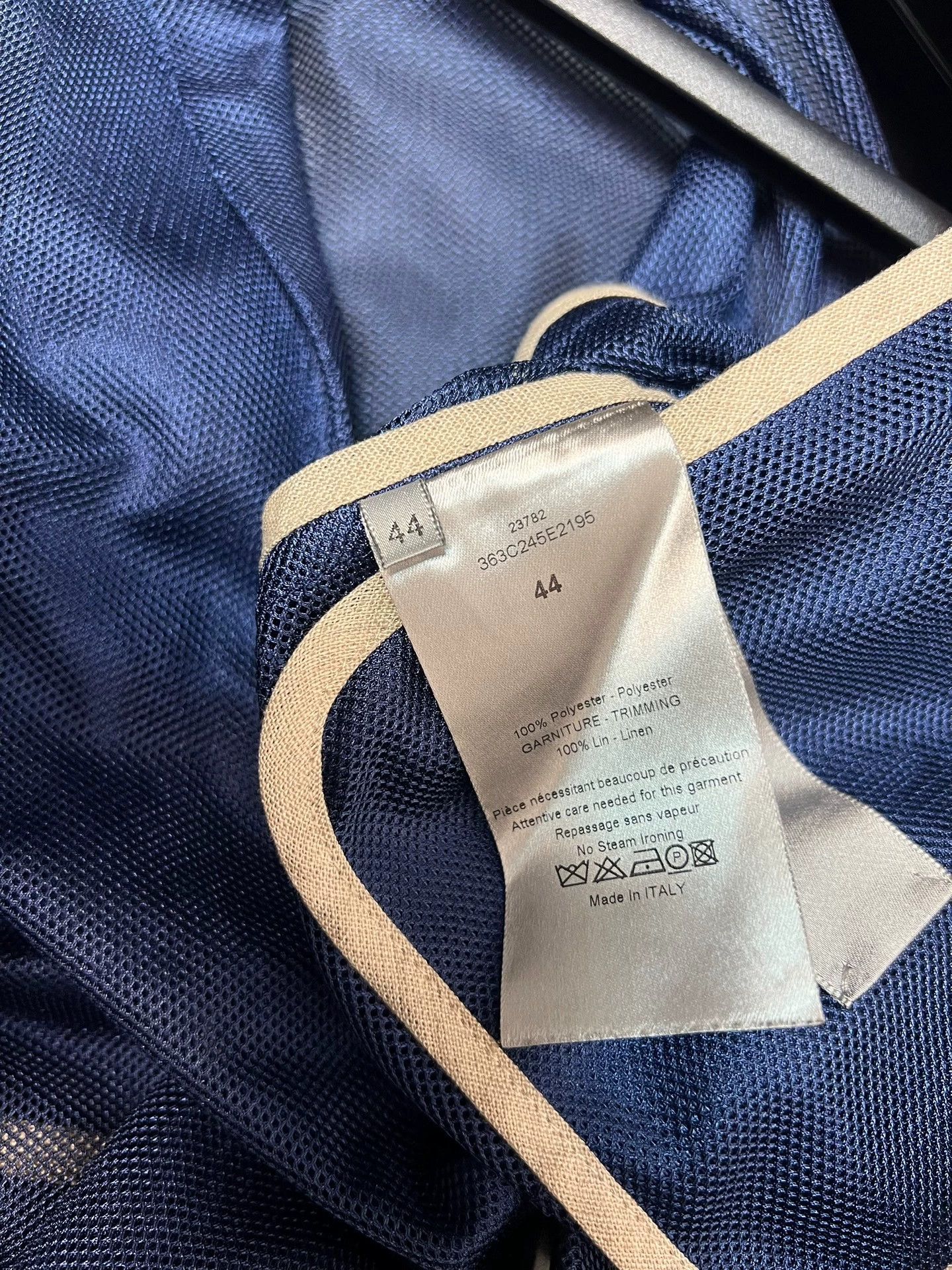 Dior Dior blue fishnet semi-sheer blazer Size 44R - 3 Thumbnail